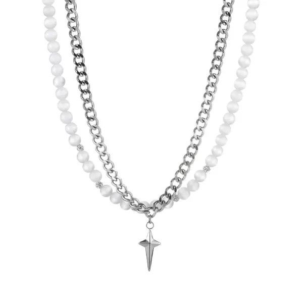 Jewelry Double Layered STAR Necklace Size ONE SIZE - 4 Thumbnail