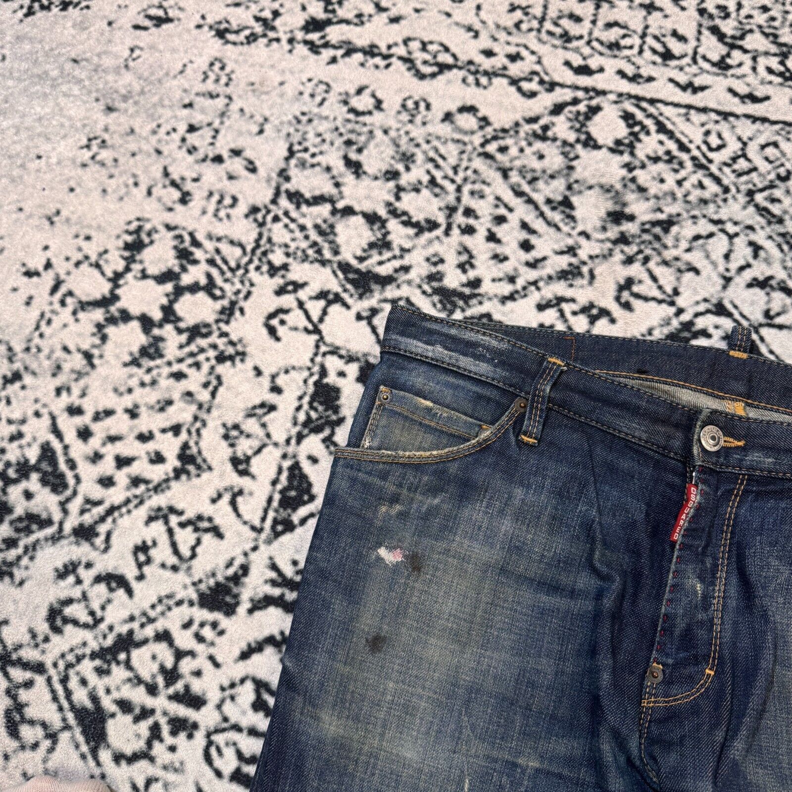 Dsquared2 × Vintage Dsquared2 Blue Cotton Denim Pants Size 48 IT Faded Ripped Size US 35 - 4 Thumbnail