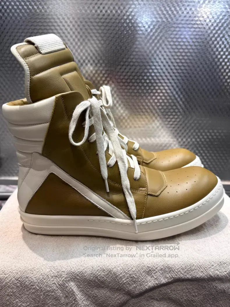 Rick Owens Rick Owens Geobasket leather sneakers with zipper detail| Size US 7 / EU 40 - 3 Thumbnail