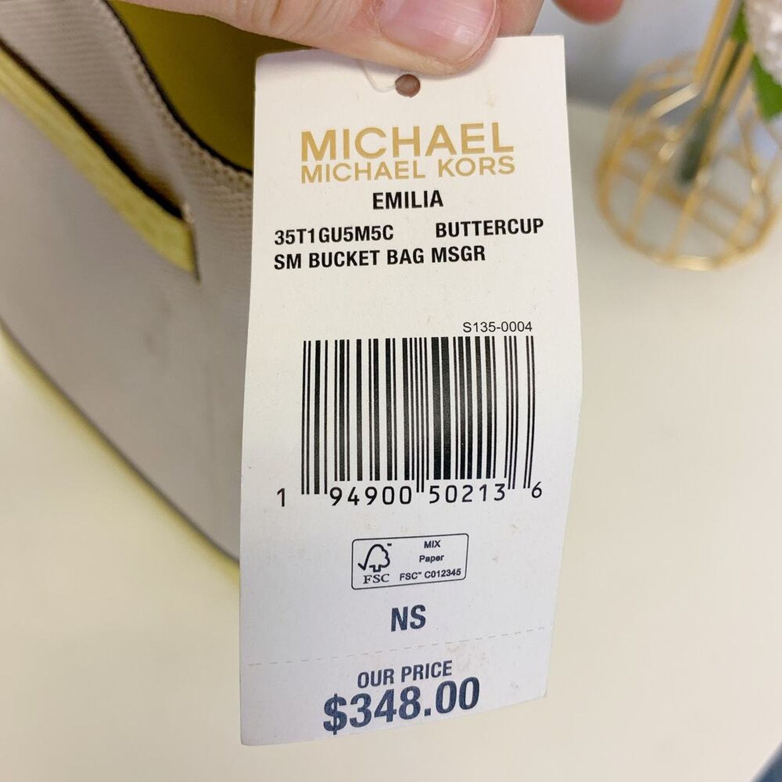 Michael Kors Michael Kors 35T1GU5M5C Emilia Small Buttercup Bucket Bag Size ONE SIZE - 6 Thumbnail