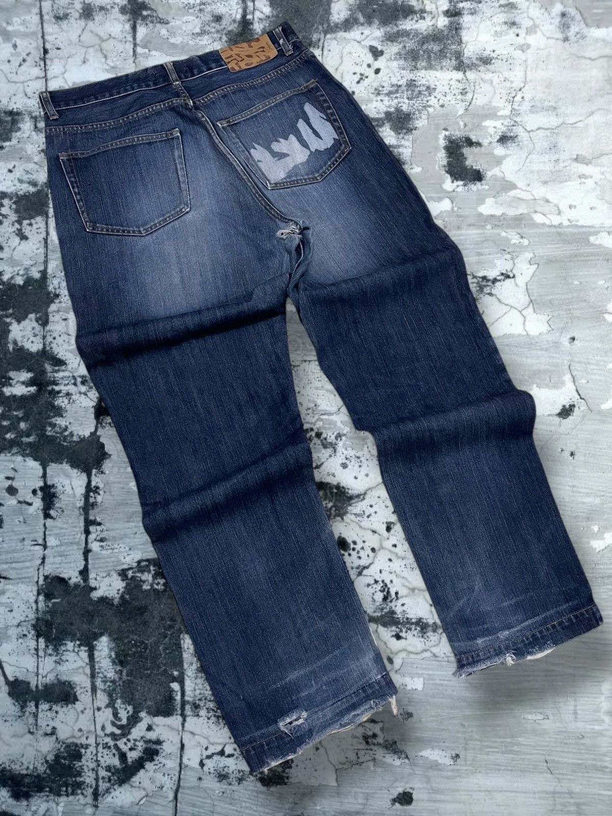 Japanese Brand Vintage Og 1990s Japan Designer Sublimation Distressed Denim Size US 33 - 11 Thumbnail