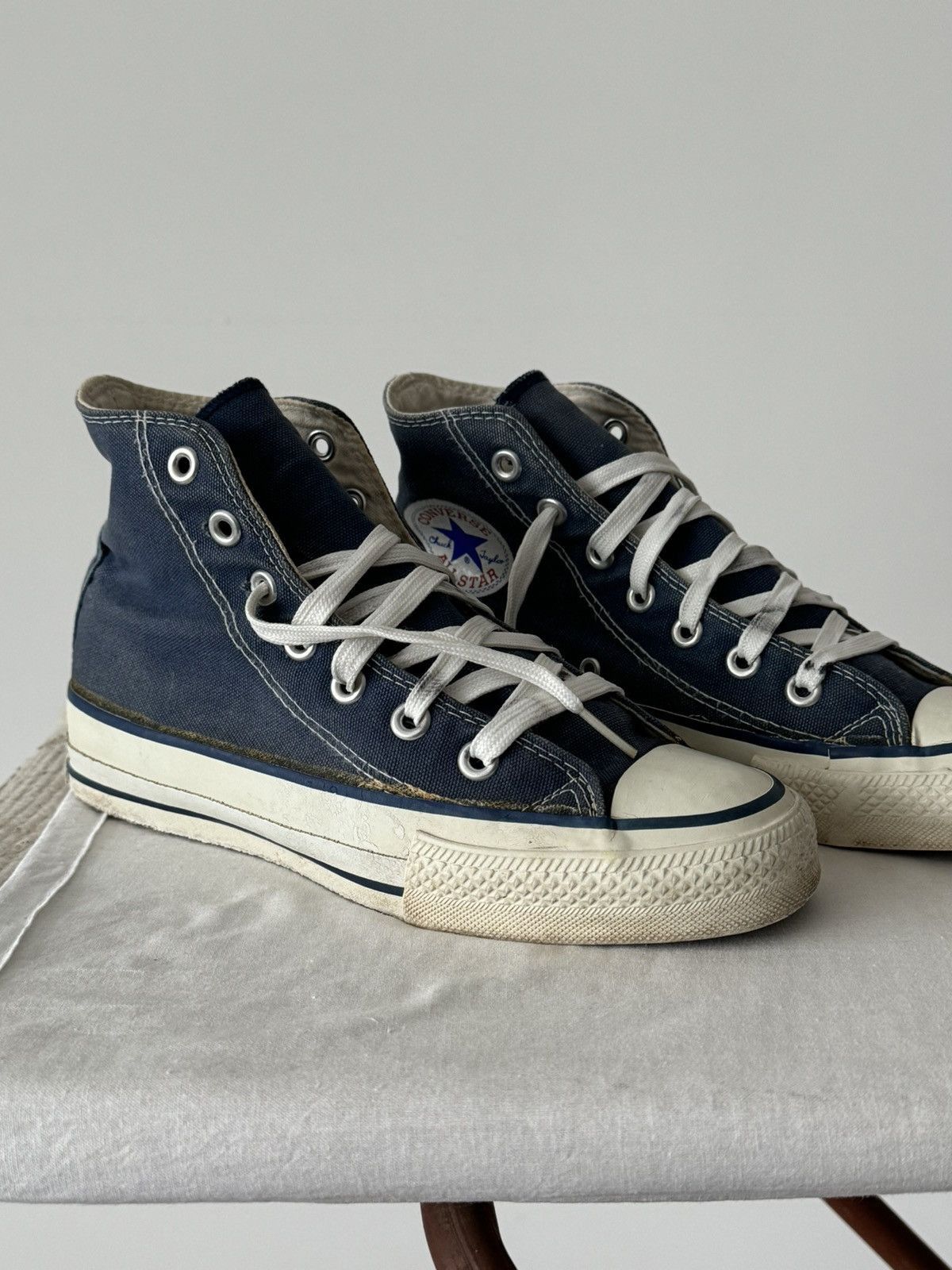 Converse × Vintage Vintage 80s Converse Chuck Taylor Made In USA High Top Size US 5 / IT 35 - 3 Thumbnail