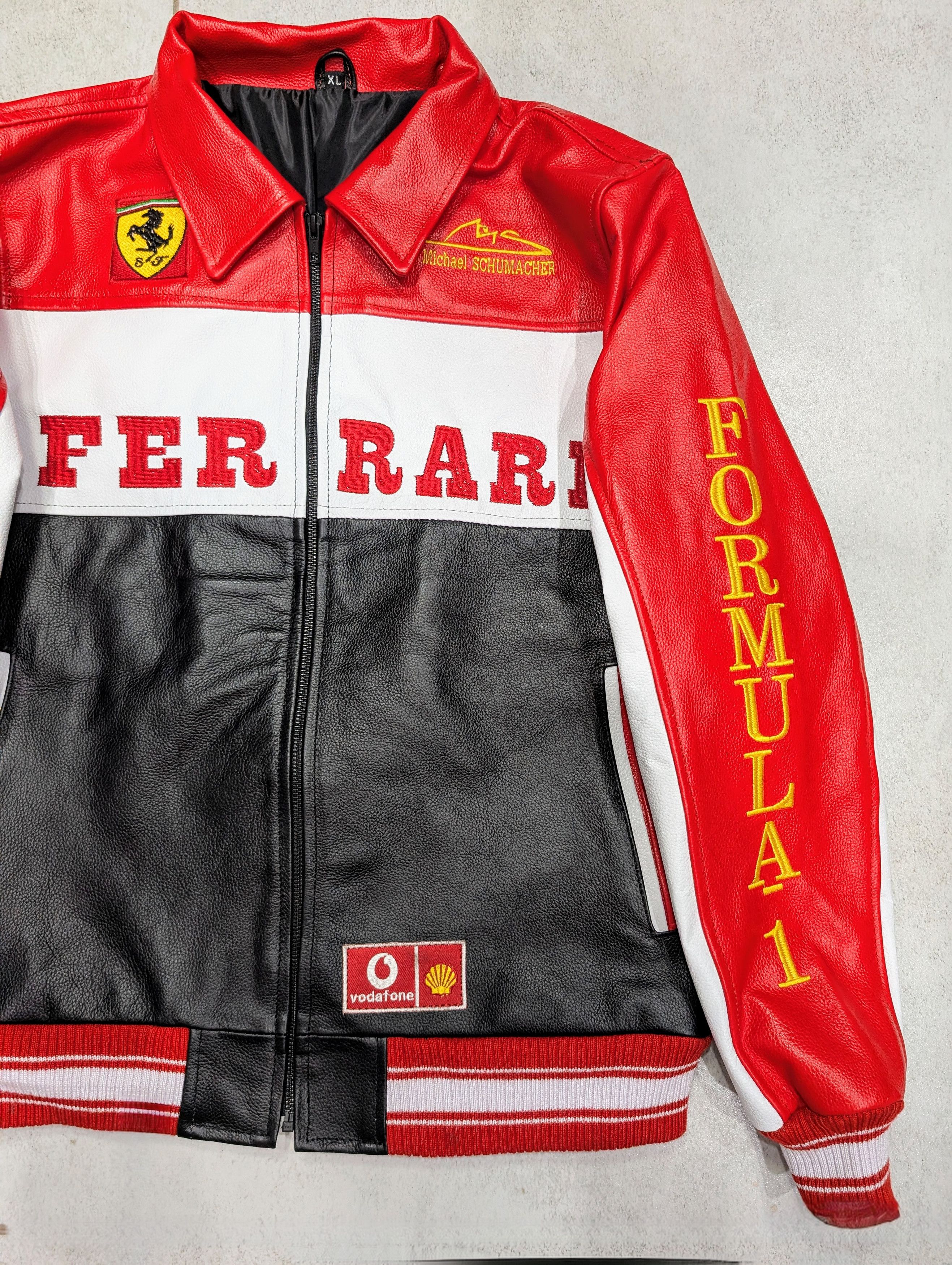 Ferrari 🔥 FERRARI 🔥 RACING LEATHER JACKET STREETWEAR Size US L / EU 52-54 / 3 - 2 Thumbnail