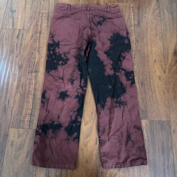 Designer NEW RED TIE DYE DENIM JEANS SZ LARGE L Size US 32 / EU 48 - 3 Thumbnail