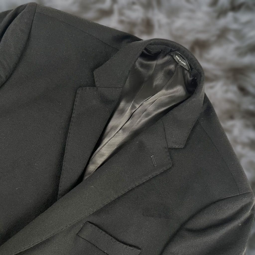 Black Brown 1826 Blazer Jacket Men’s 46R 100% Cashmere Black Notch Lapel Double-Vented 2-Button 1 Piece Regular Lining Cupro Vintage No