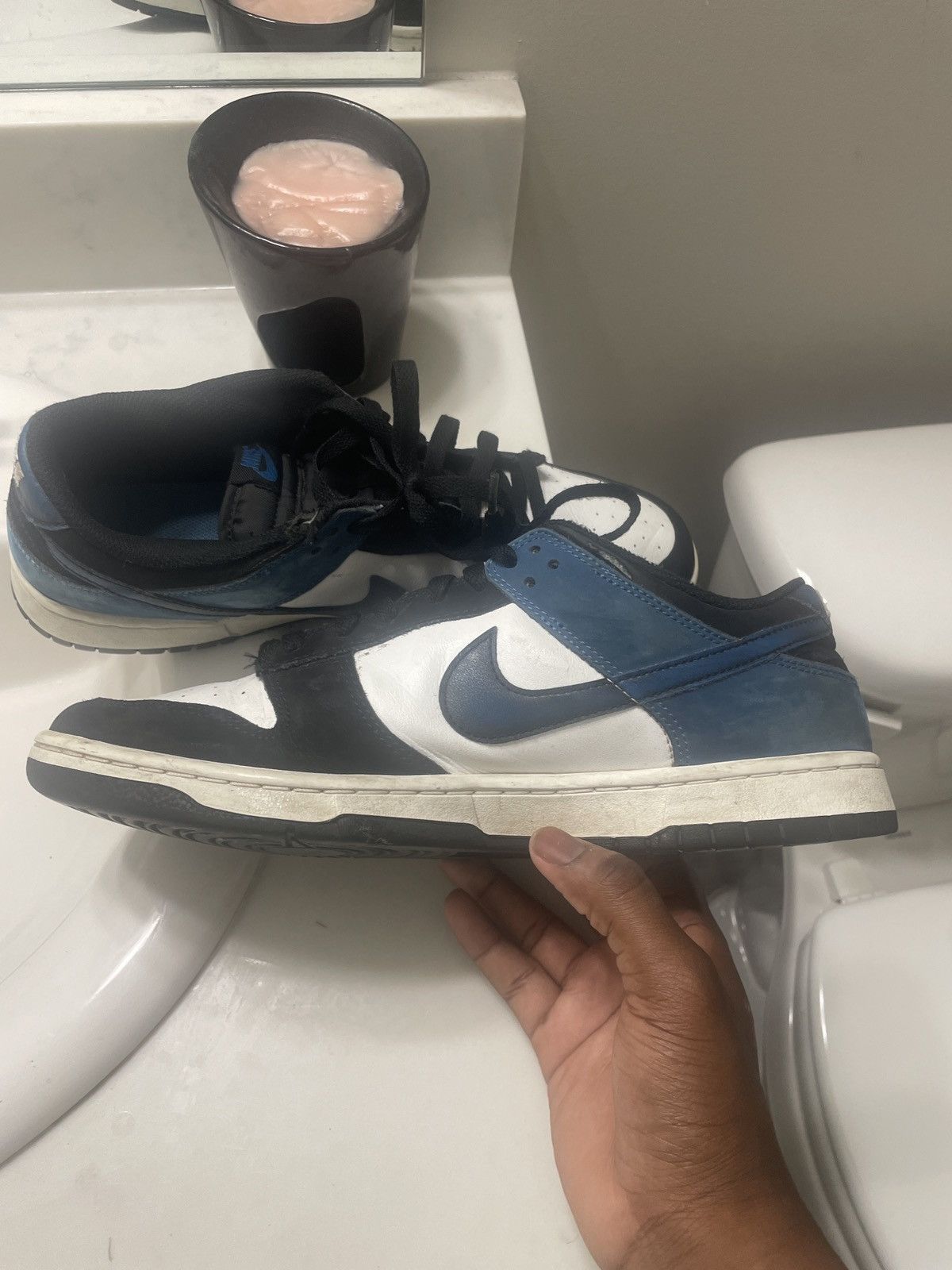 Nike Black and Navy Blue Dunks Size US 11 / EU 44 - 1 Thumbnail