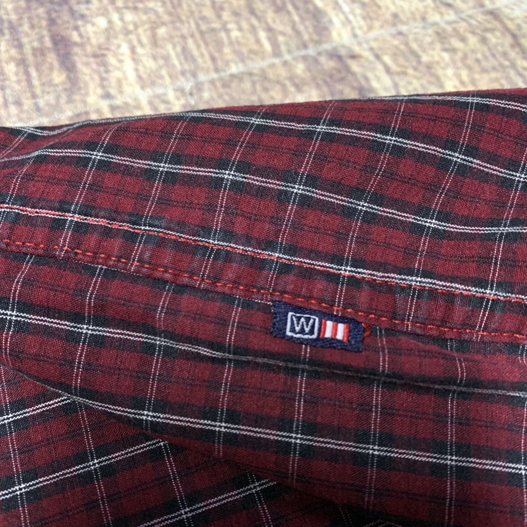 Wrangler Wrangler Mens Button-Down Western Shirt Red Plaid Size L Long Sleeve Size US L / EU 52-54 / 3 - 7 Thumbnail