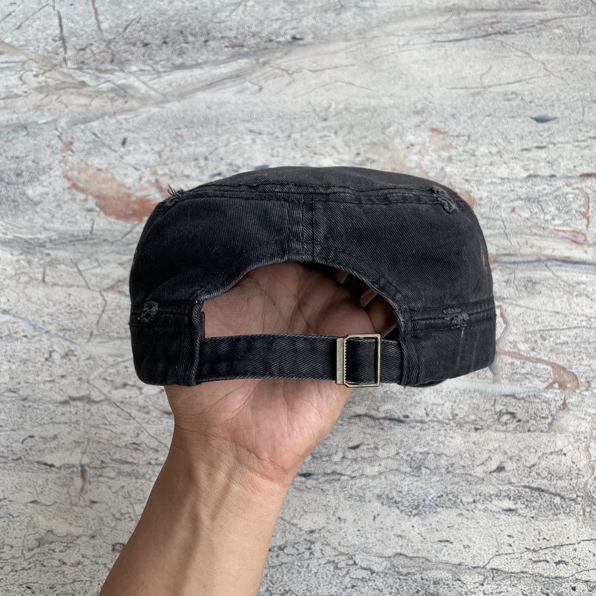 14th Addiction Vintage Studded Faded Distressed Commando Hat Size ONE SIZE - 8 Thumbnail
