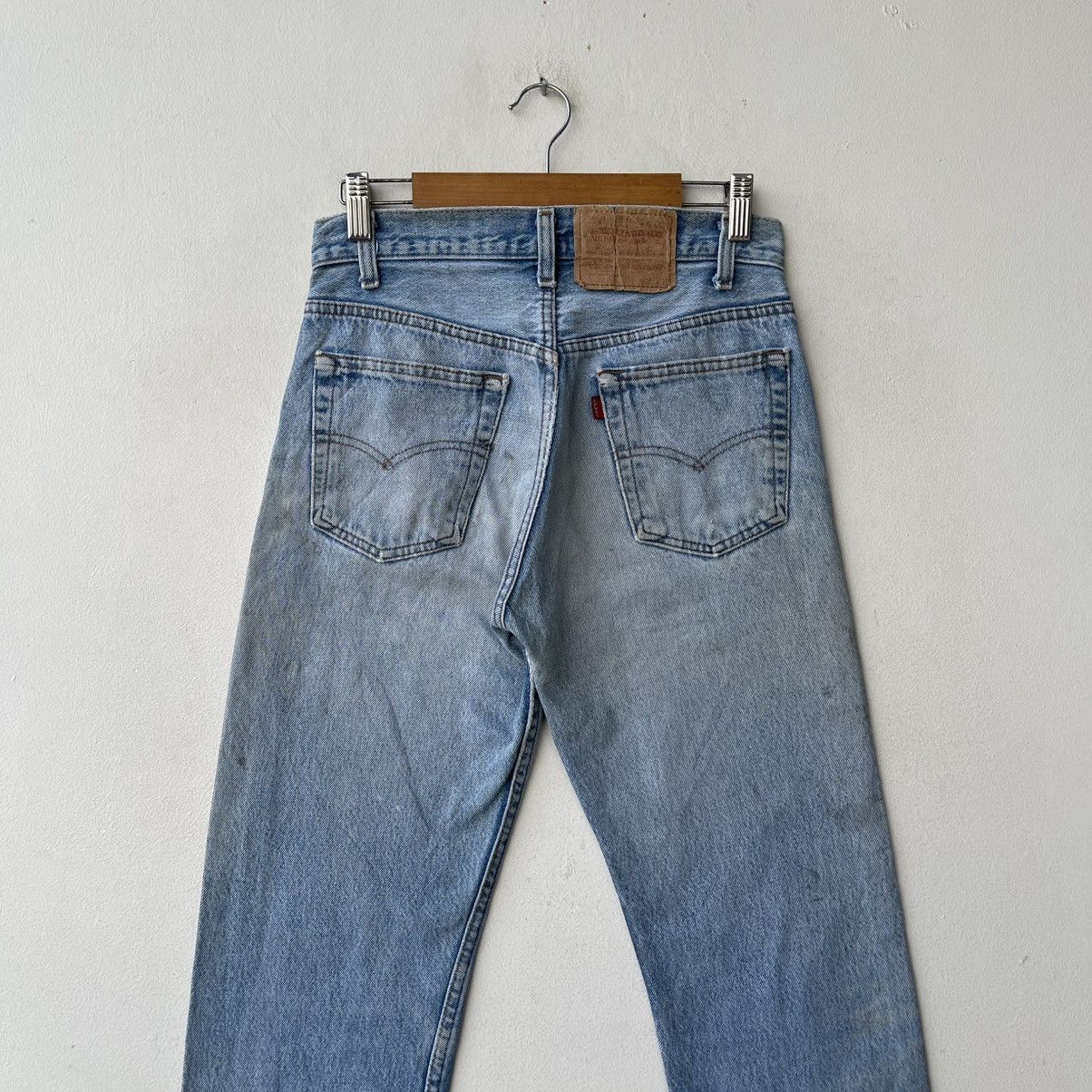 Levi's Vintage 80s Levi's 501 Denim Jeans Light Wash Size US 29 - 10 Thumbnail