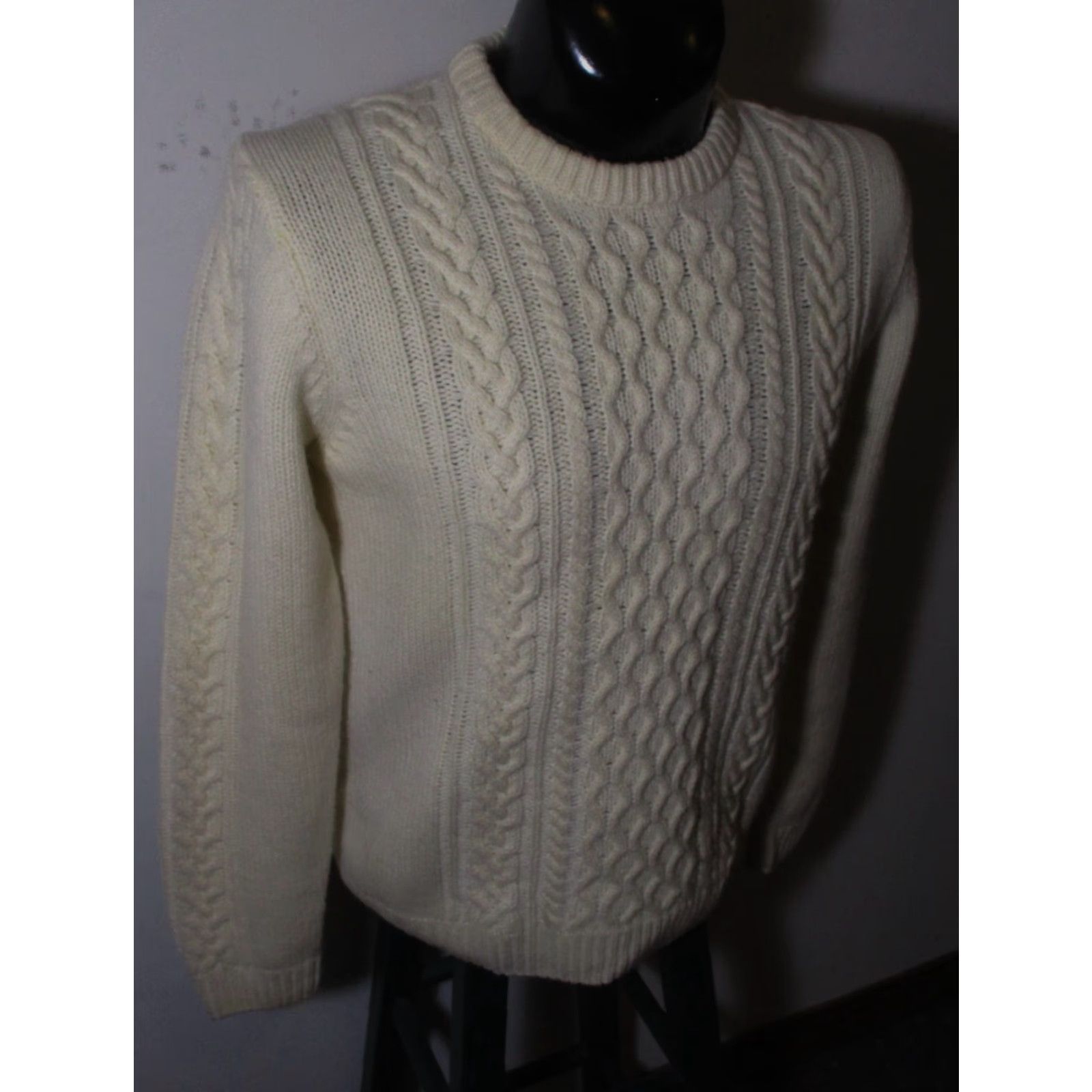 Vintage Craghoppers Beige Cable Knit Lambswool Sweater Size M Size US M / EU 48-50 / 2 - 3 Thumbnail