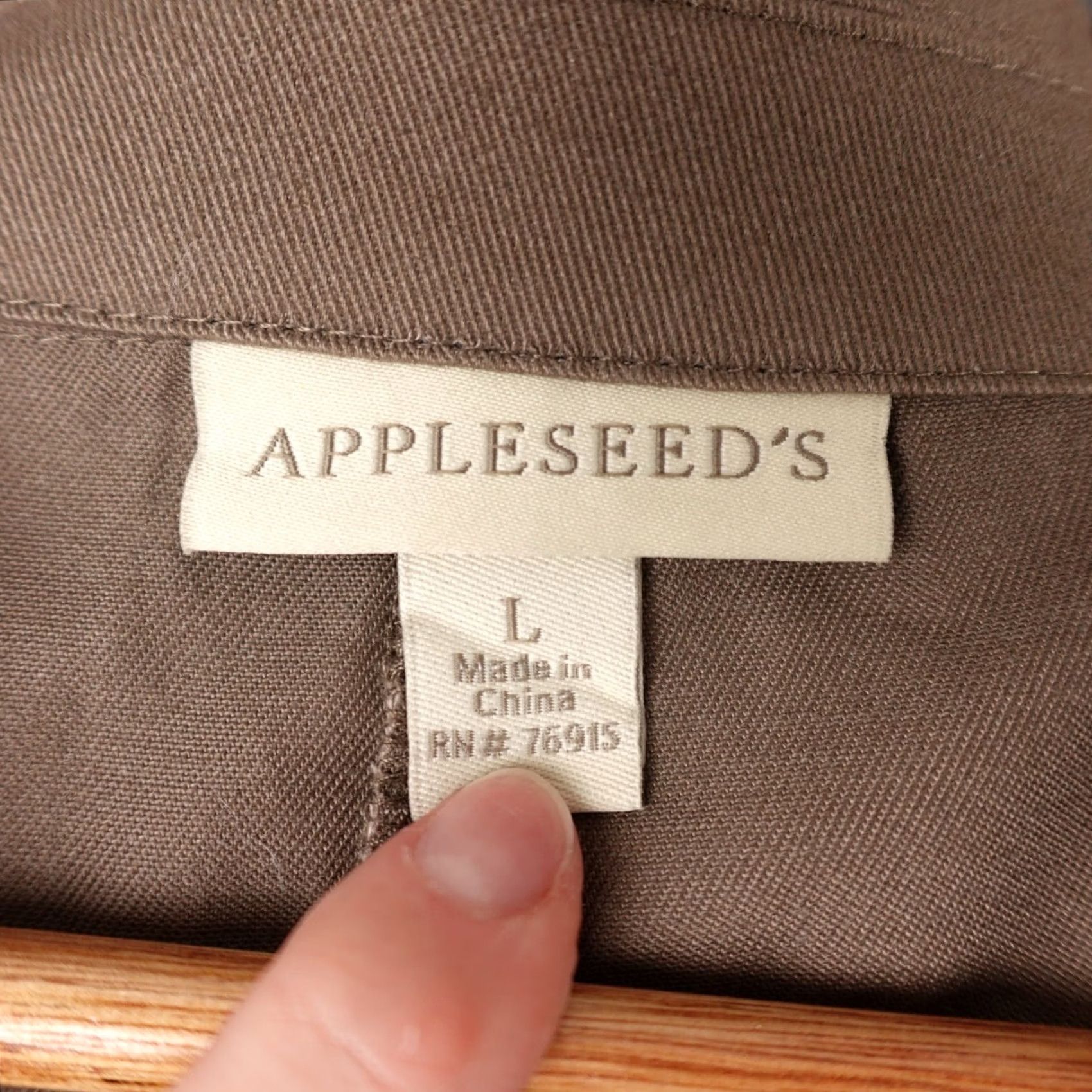 Vintage Appleseed's Womens Large Brown Button Up Blazer Jacket Pockets Preppy Size L / US 10 / IT 46 - 3 Thumbnail