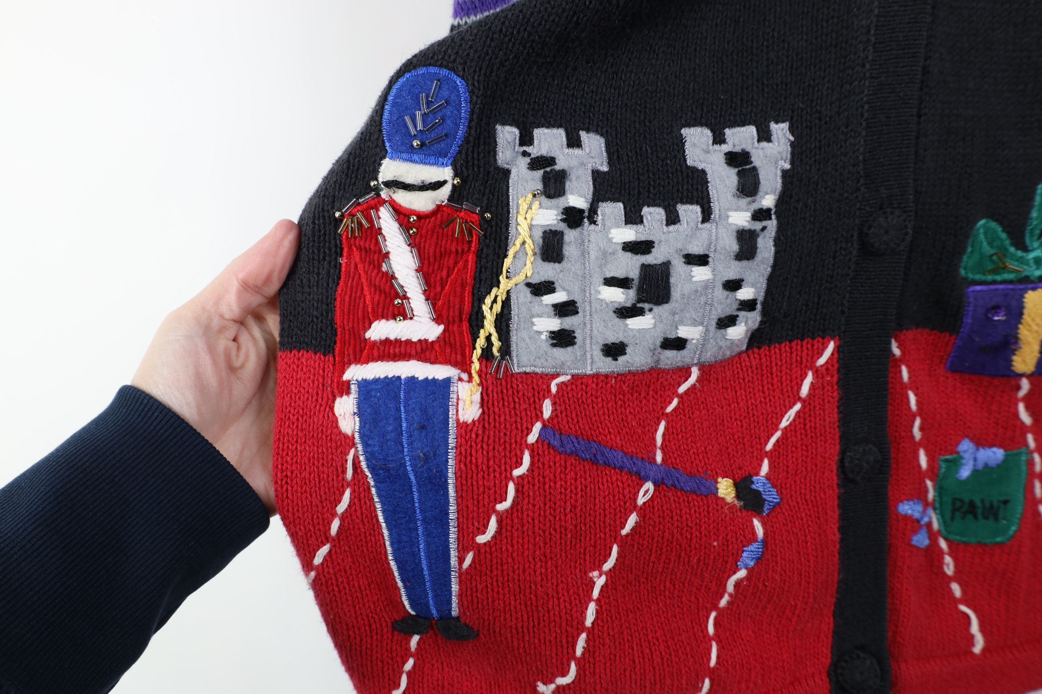 Vintage Vintage 90s Christmas Present Toys Knit Cardigan Sweater Size XXL / US 16-18 / IT 52-54 - 6 Thumbnail
