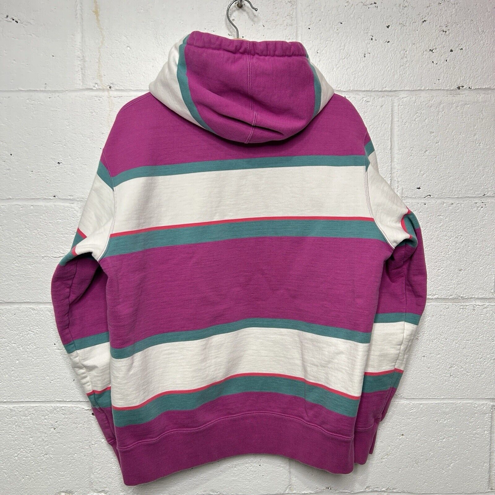 Supreme Supreme Stripe Hooded Sweatshirt “Dusty Magenta” FW19 Size US L / EU 52-54 / 3 - 2 Thumbnail