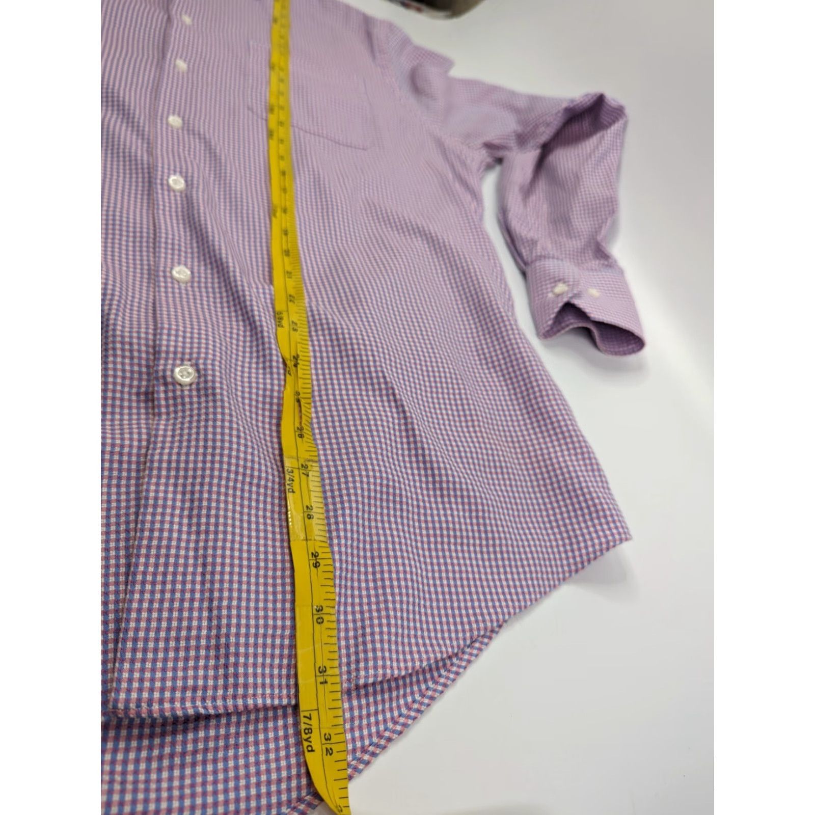Neiman Marcus VINTAGE Neiman Marcus Shirt Mens Size 16 34/35 Pink Check 100% Cotton 80's 2-Ply Size US L / EU 52-54 / 3 - 5 Thumbnail