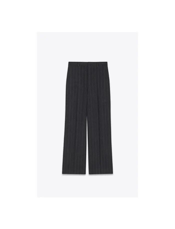 Saint Laurent Paris o1bcso1str1124 Wide Leg Pants in Black Size US 30 / EU 46 - 1 Thumbnail