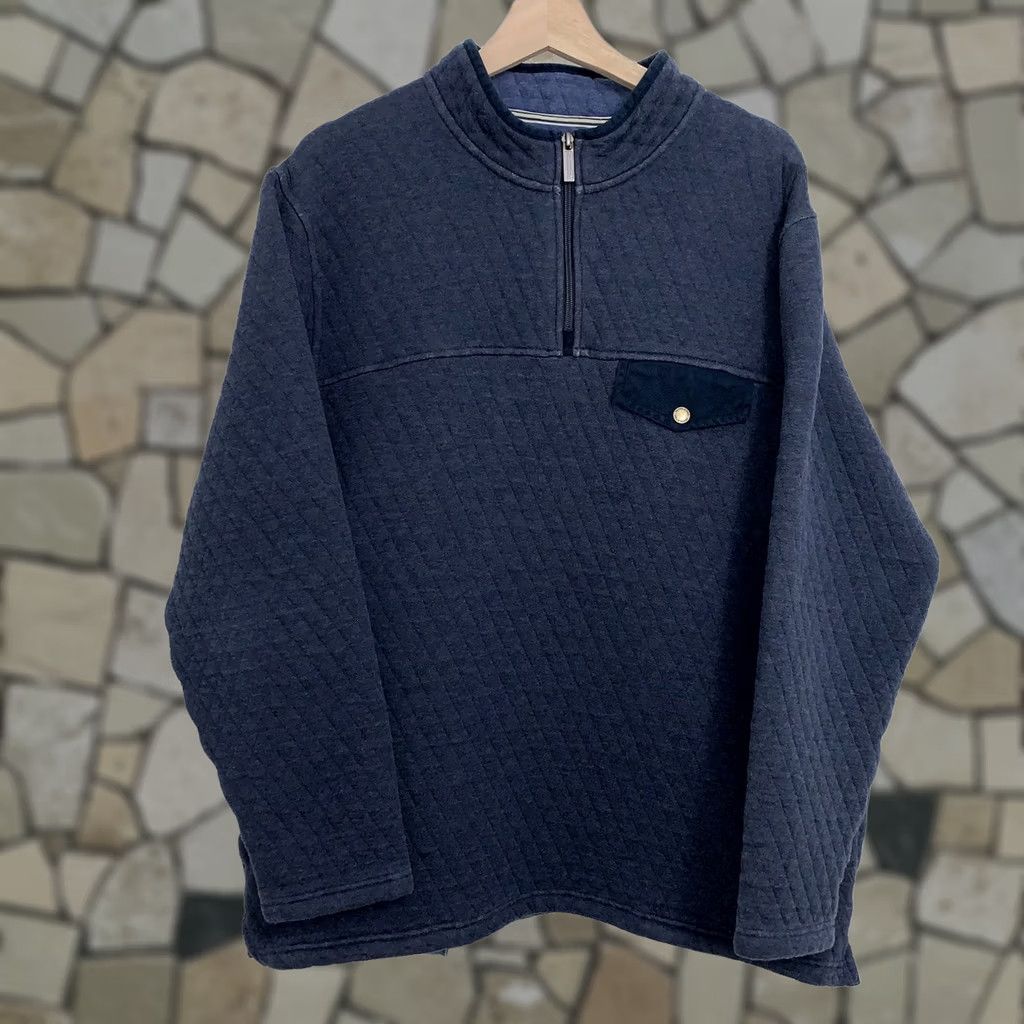 Pendleton Pendleton Quilted Blue Pullover 1/4 Zip Pocket Long Sleeve Size XL Size US XL / EU 56 / 4 - 1 Thumbnail