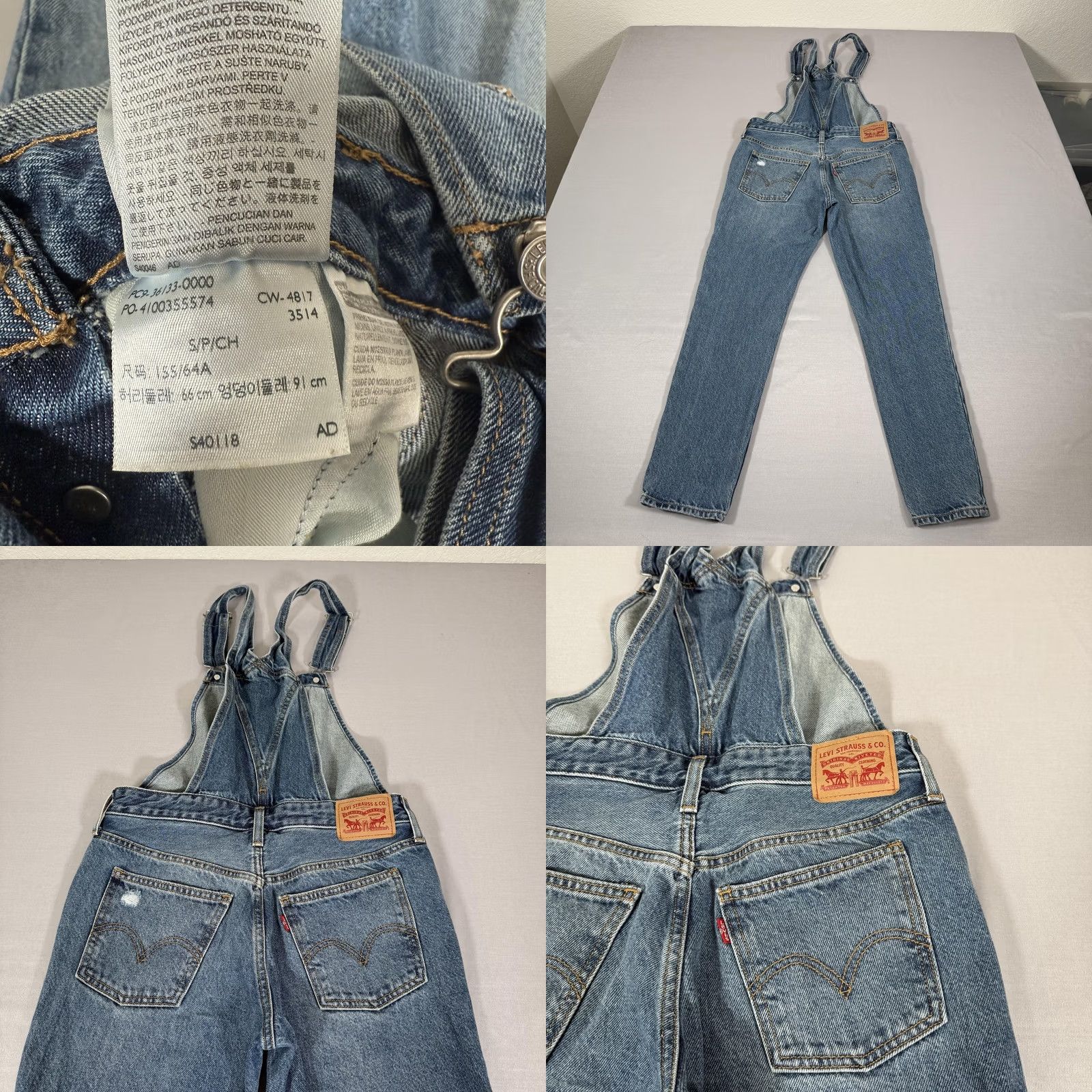 Levi's Levi's Womens Overalls Small Blue Denim Jean Skinny Fit Distressed 90s Retro Vintage Not N/A Size 28" / US 6 / IT 42 - 10 Thumbnail