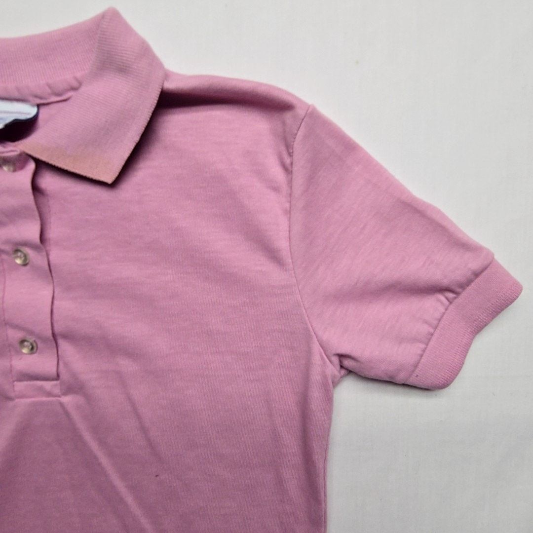 Hanes Vintage Polo Hanes Pink Short Sleeve Women Small Shirt 90s Size S / US 4 / IT 40 - 4 Thumbnail
