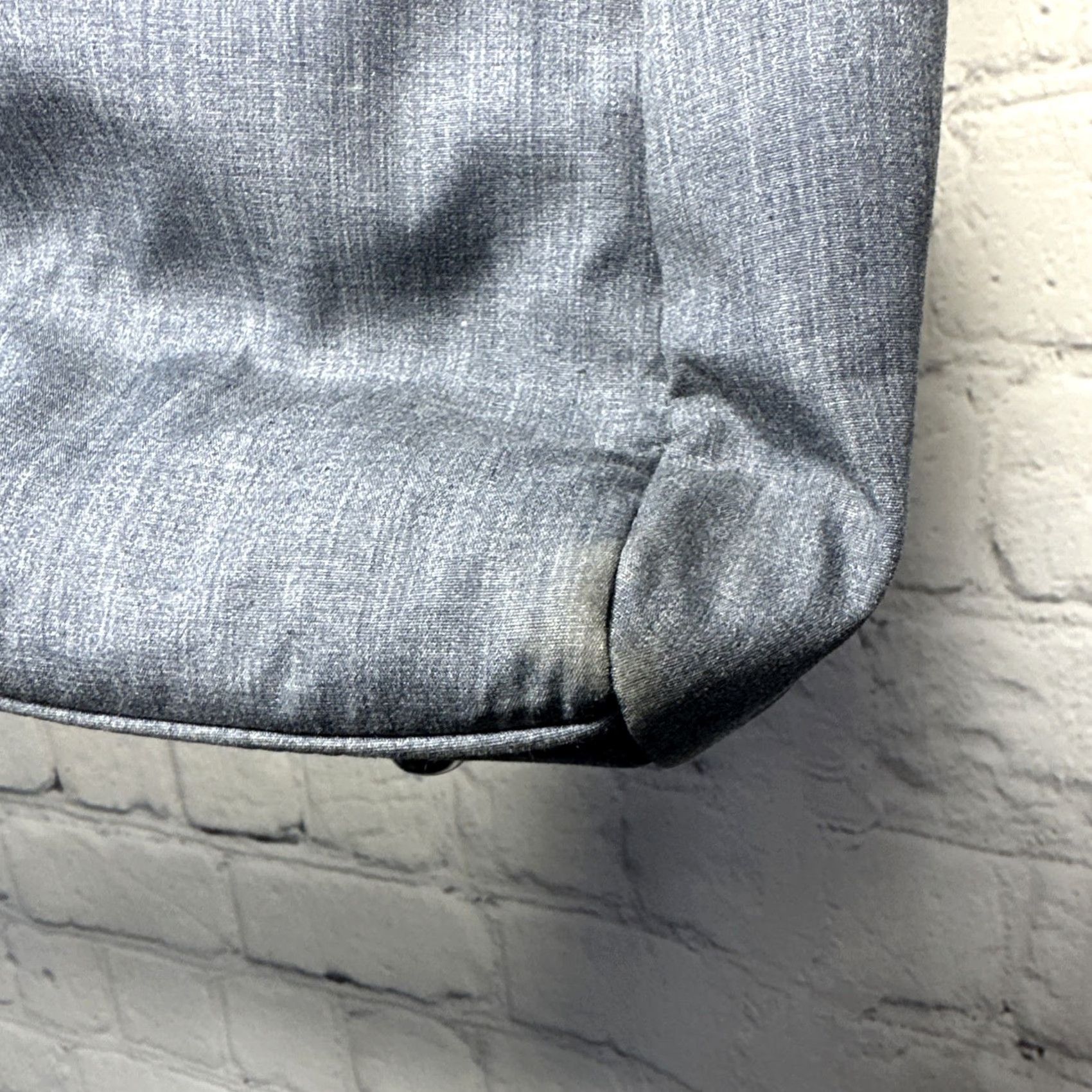 Vintage Lo & Sons O.G. Blue Travel Messenger Carry On Bag Nylon Laptop Sleeve Pockets Silver Hardware Womens Medium 16x14x6 inches Gray Interior Size ONE SIZE - 6 Thumbnail