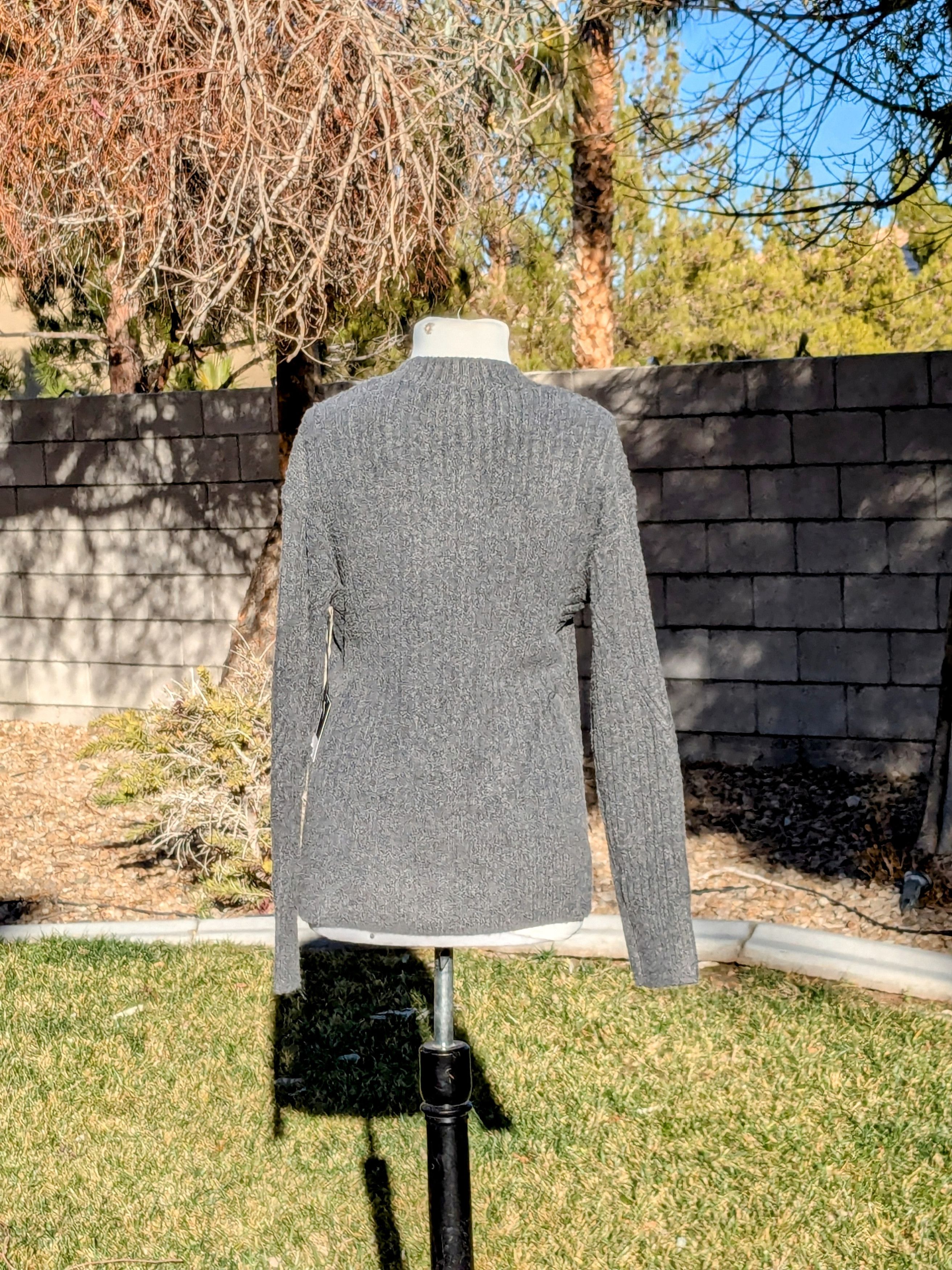 Vera Wang Simply Vera Wang Directional Ribbed Pullover Sweater Top Size S / US 4 / IT 40 - 5 Thumbnail