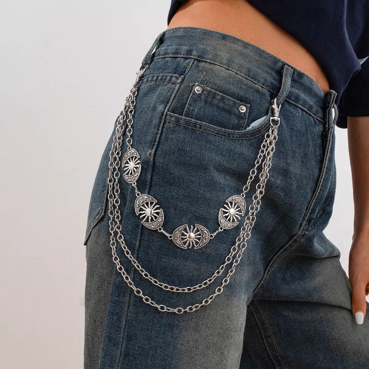 Jewelry Hip-hop Layered Pants Waist Chain Size ONE SIZE - 2 Thumbnail