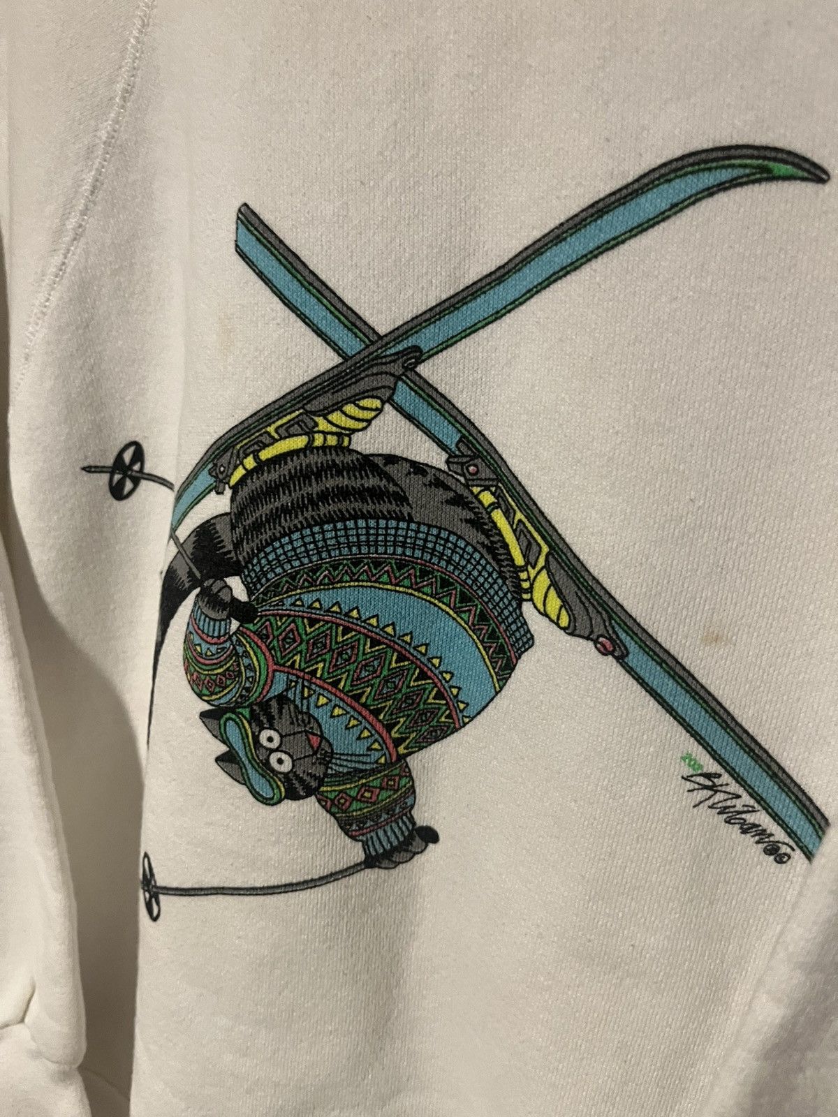 Other Vintage 80’s Crazy Shirts B Kliban skiing Cat sweatshirt Size US M / EU 48-50 / 2 - 3 Thumbnail