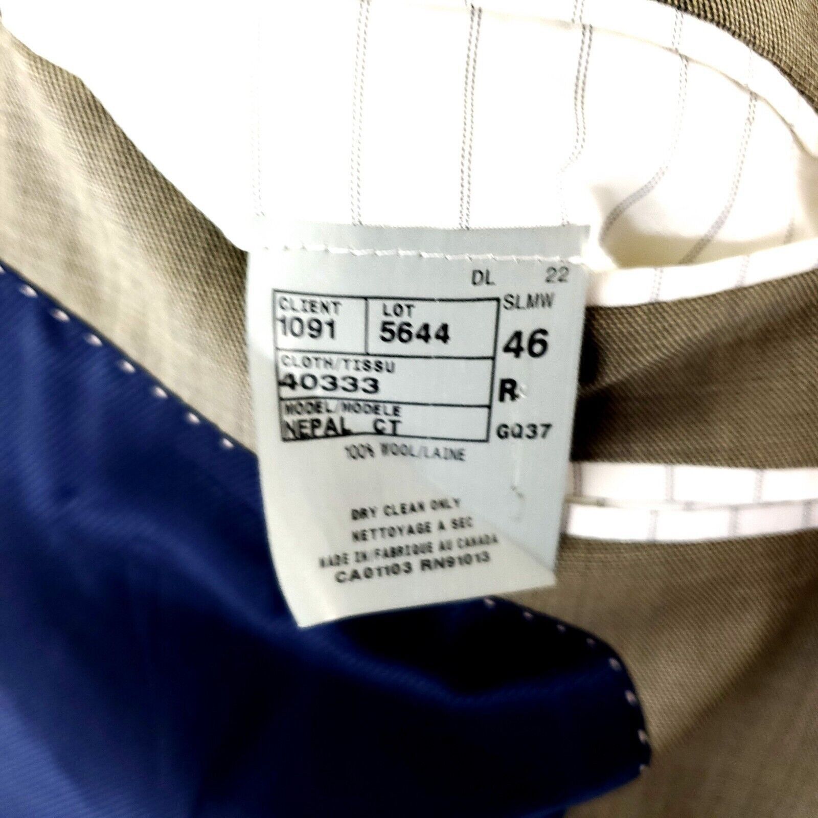 Jack Victor Jack Victor Elite Nepal Ct Wool 2 Button Blazer 44R Tan Shar Size 44R - 8 Thumbnail