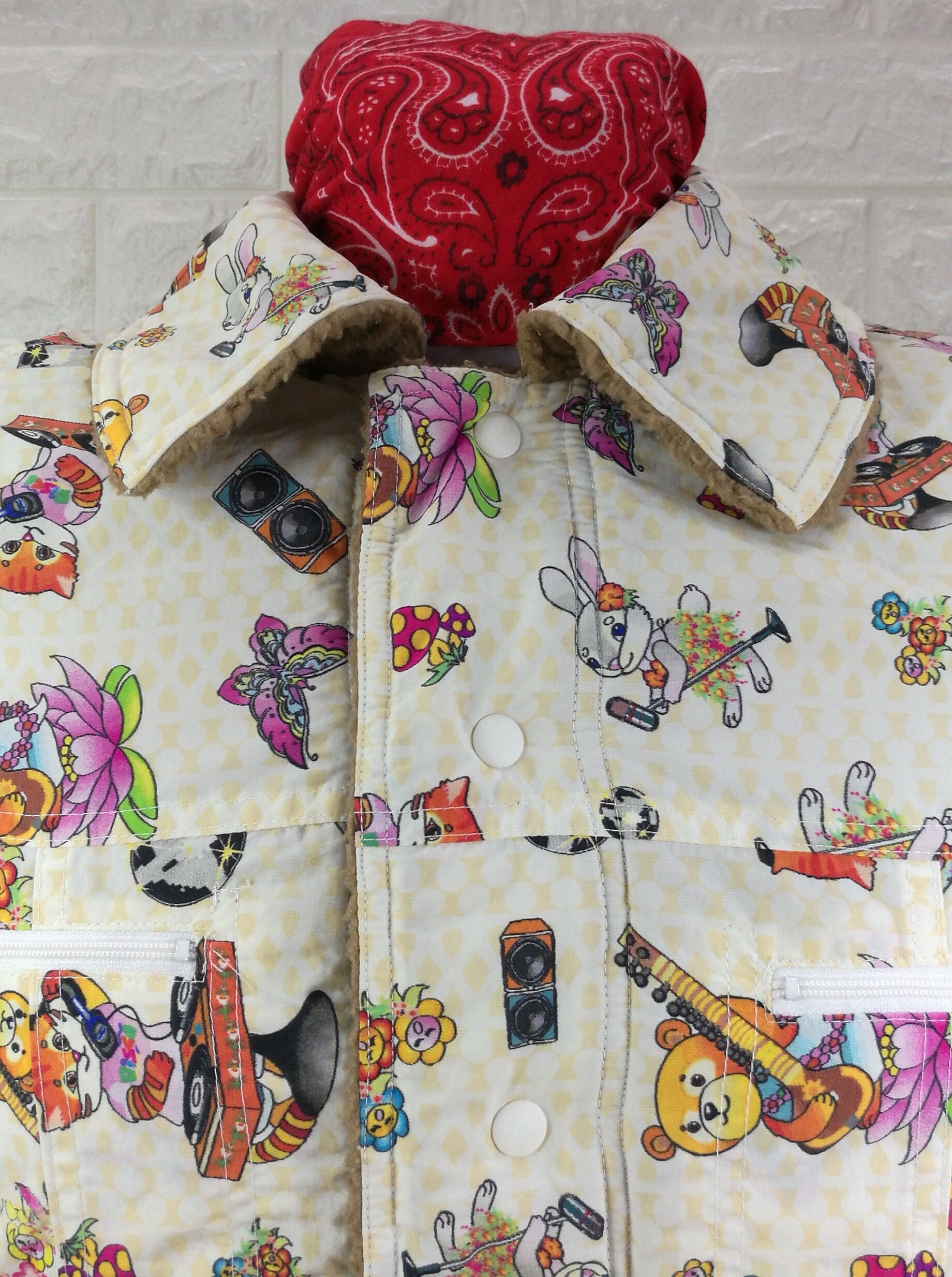Japanese Brand Vintage Reversible Full Printed Cartoon & Fleece Jacket Size US S / EU 44-46 / 1 - 5 Thumbnail