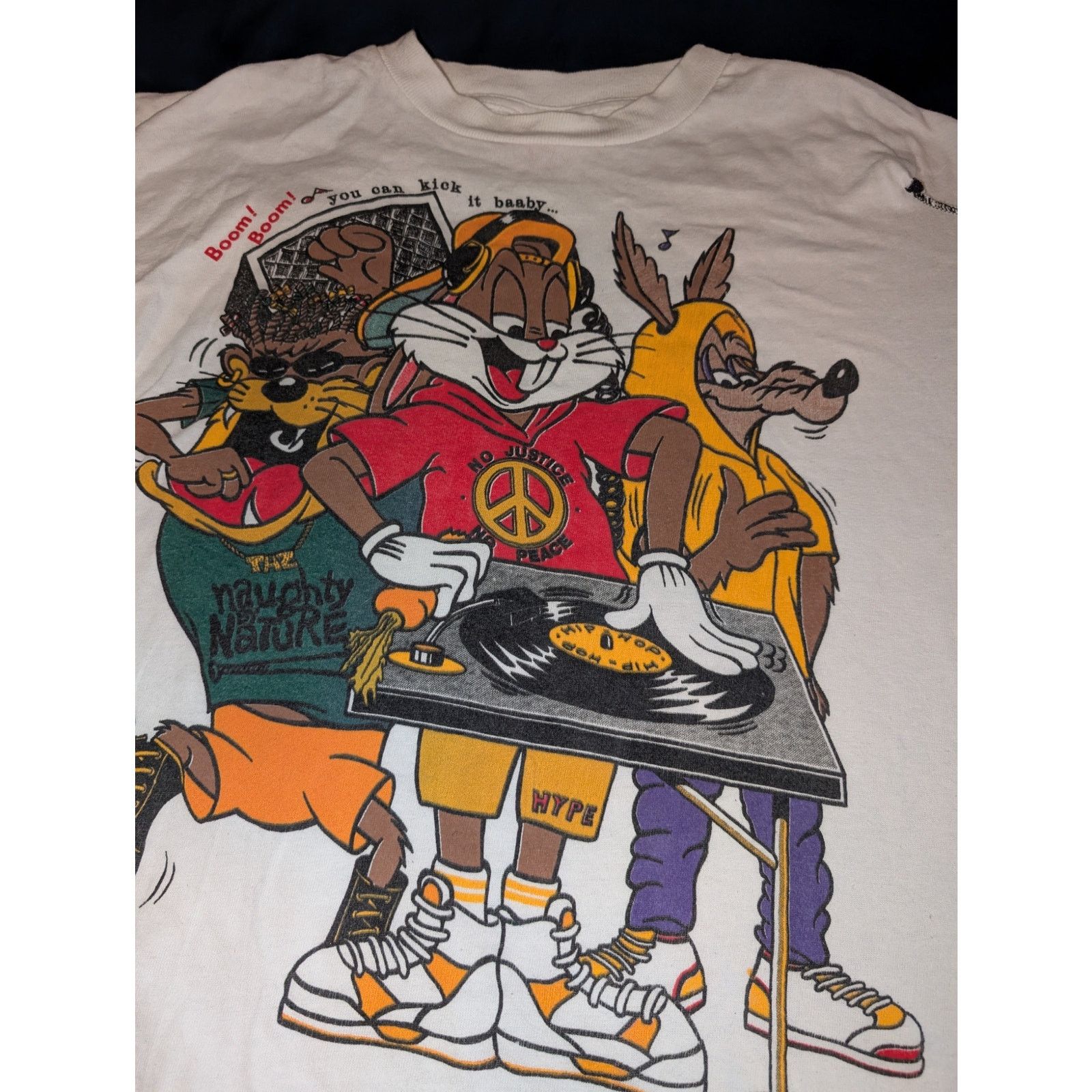 Hanes Vintage 1990's Hip Hop Naughty by Nature Tee Large Solar-T Size US L / EU 52-54 / 3 - 1 Thumbnail