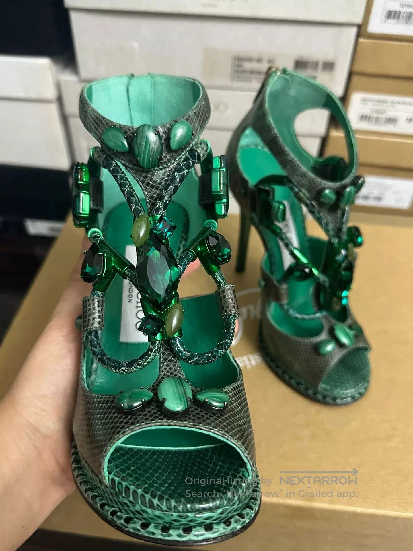 Jimmy Choo Jimmy Choo Emerald High Heels. Size US 4 / IT 34 - 7 Thumbnail