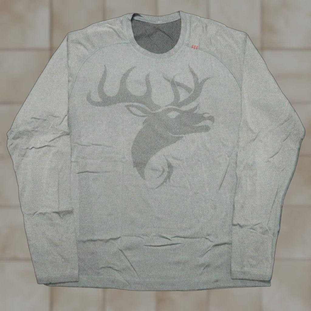 Lululemon Lululemon Shirt Mens L Gray Deer Buck Long Sleeve Metal Vent Tech Fitness Size US L / EU 52-54 / 3 - 1 Thumbnail