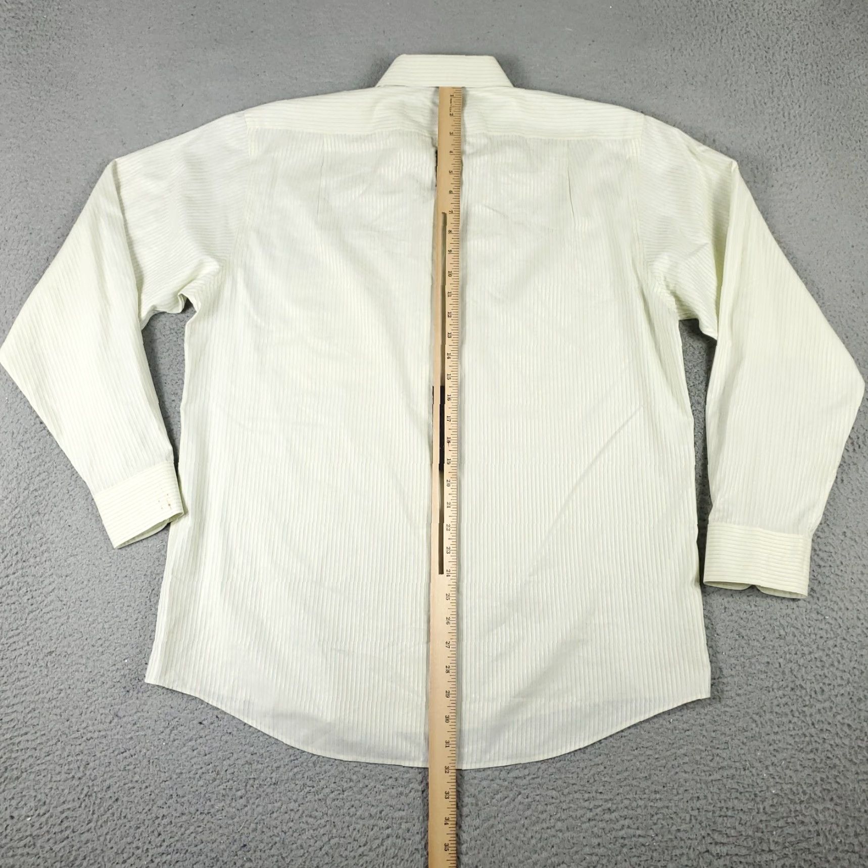 Abercrombie & Fitch Abercrombie & Fitch Button-Up Shirt Mens Size 17.5 Yellow Striped Long Sleeve Classic Preppy Size US XL / EU 56 / 4 - 4 Thumbnail