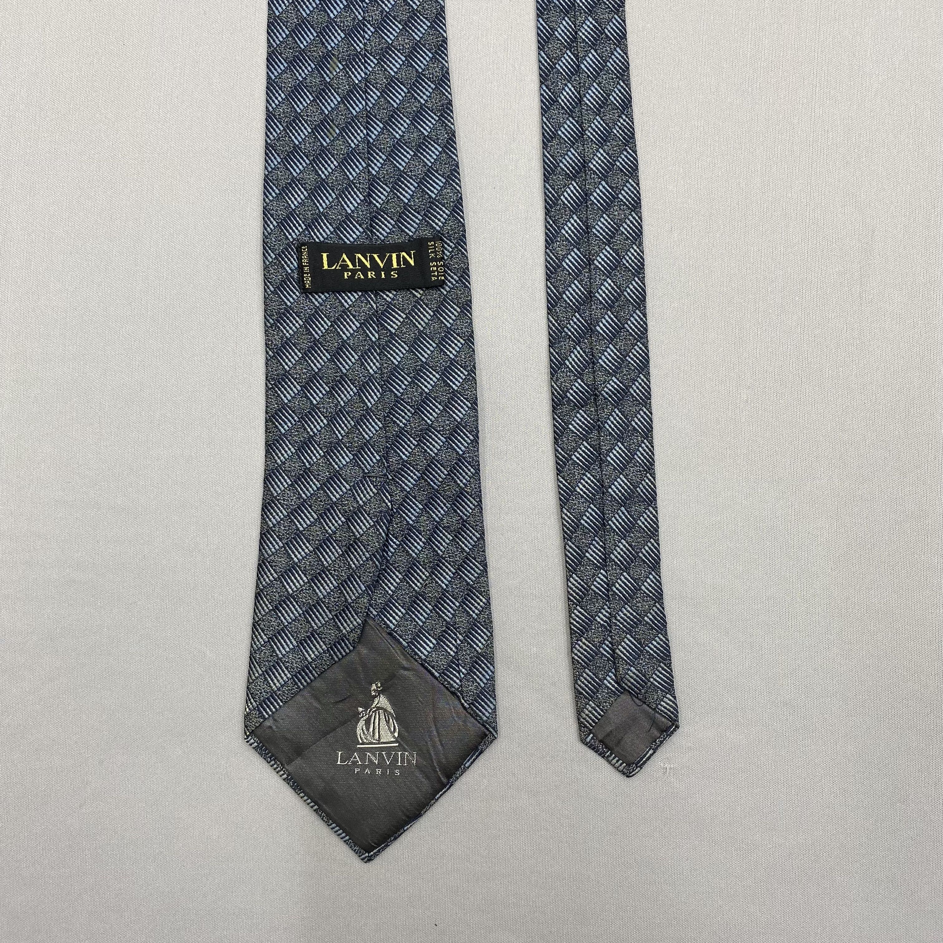 Lanvin Vintage Lanvin SILK Necktie Cravate Pure Silk Neck Tie Size ONE SIZE - 6 Thumbnail