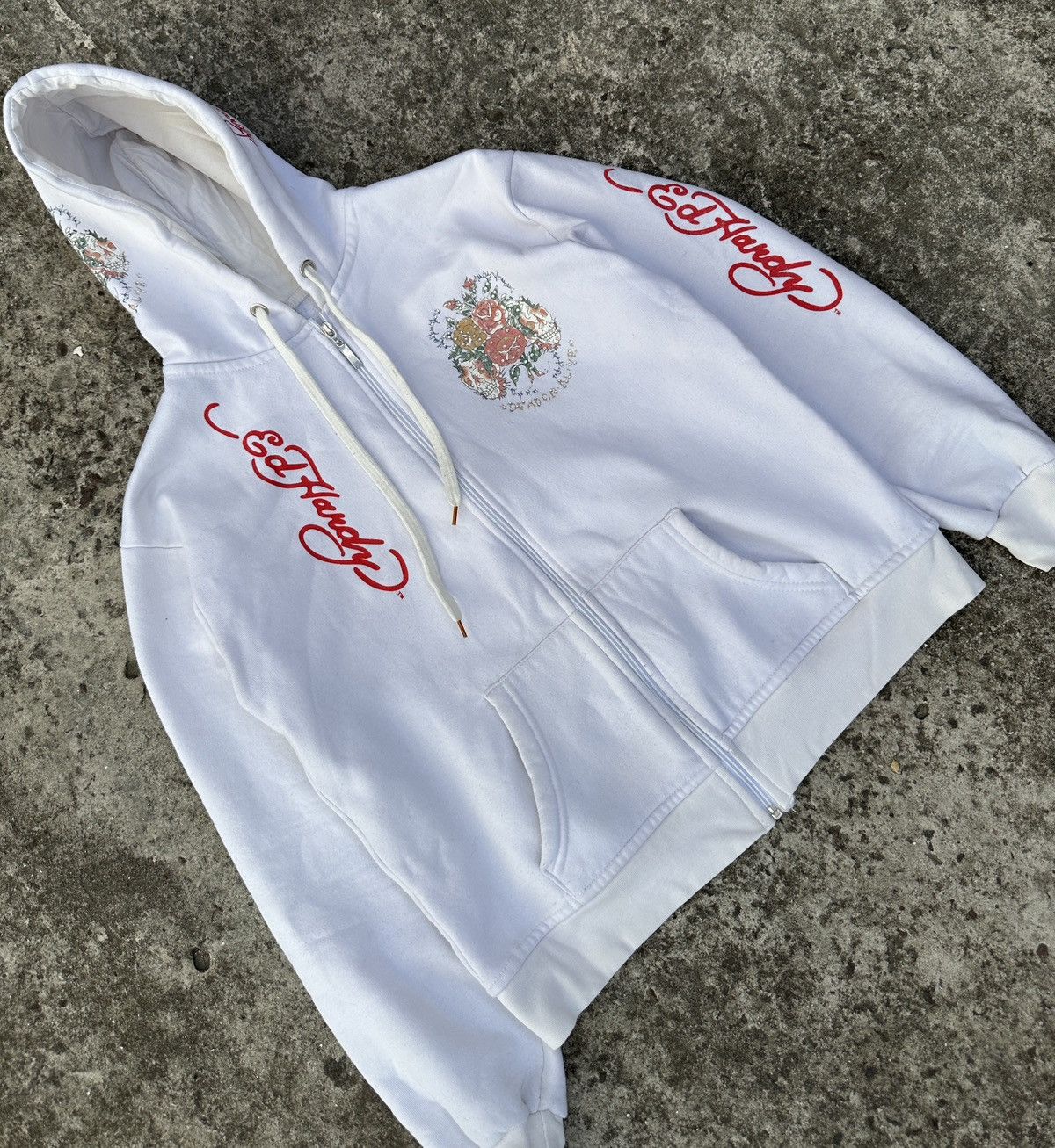 Christian Audigier × Ed Hardy Y2K Vintage Ed Hardy hoodie avant garden logo Streetwear VTg Size XL / US 12-14 / IT 48-50 - 2 Thumbnail