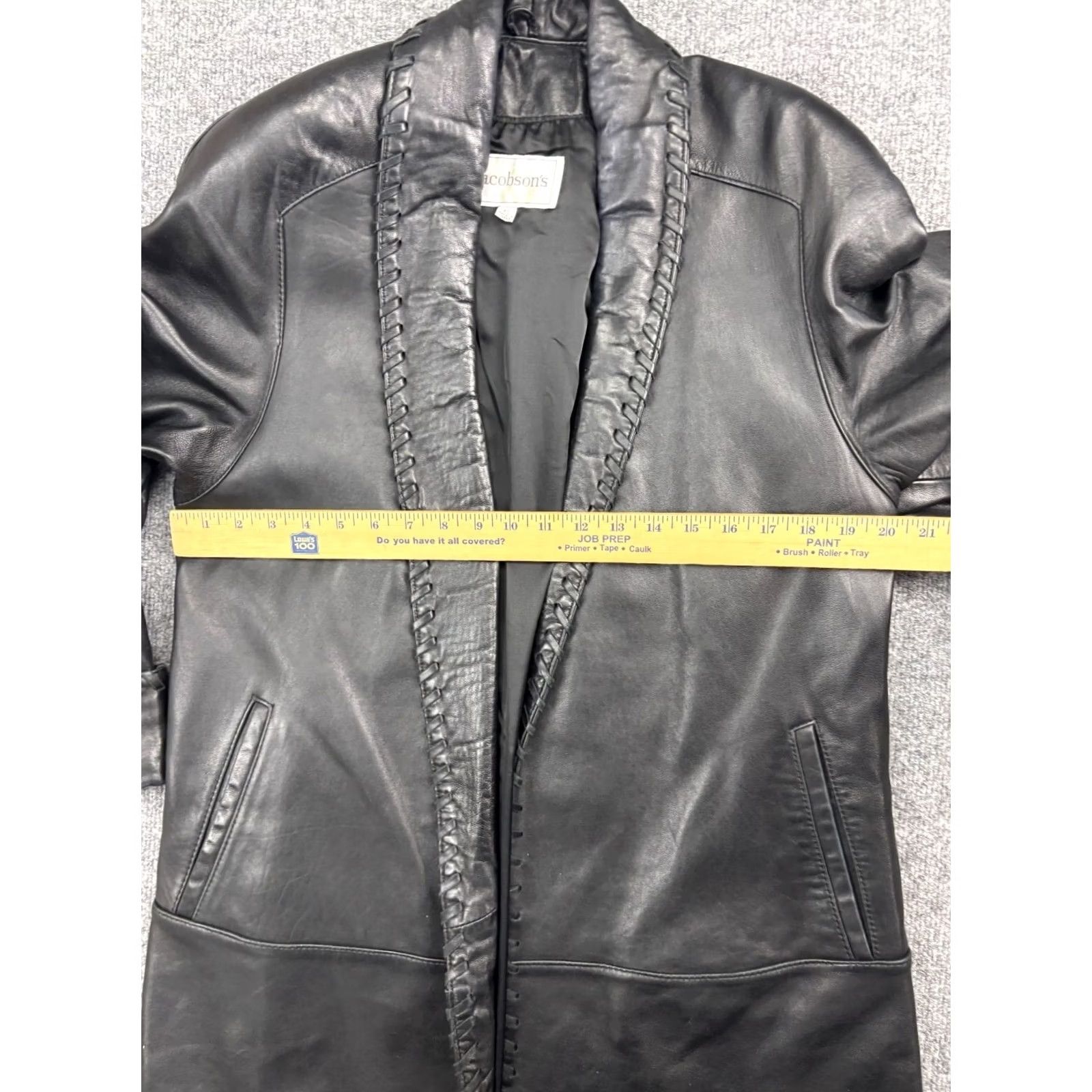 Vintage VINTAGE Jacobson's Leather Jacket Womens XS Black Braided Trim Long Pockets Jacket Womens XS Black Braided Trim Long Pockets Size XS / US 0-2 / IT 36-38 - 5 Thumbnail