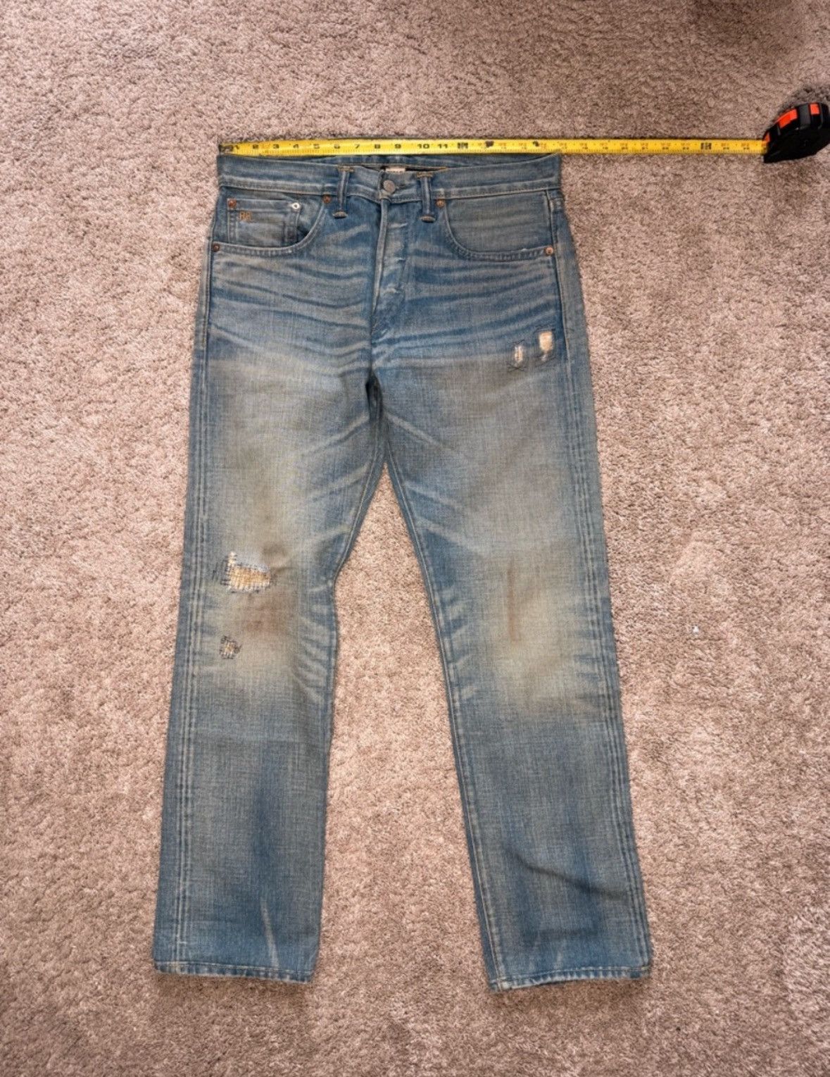 RRL Ralph Lauren RRL japanese selvedge distressed denim Size US 32 / EU 48 - 2 Thumbnail