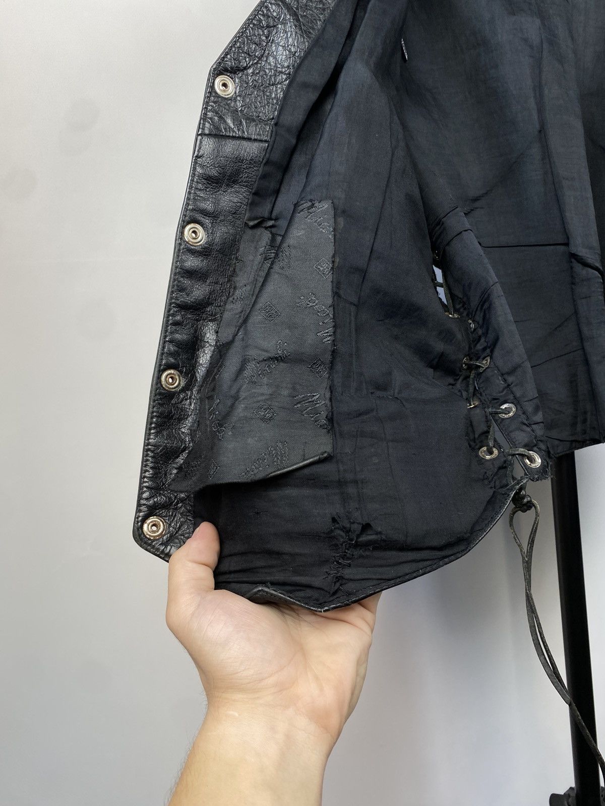 Genuine Leather × Leather × Vintage Vintage 70s rare Cowboy Stars & Stripes USA Leather Vest Size US S / EU 44-46 / 1 - 14 Thumbnail
