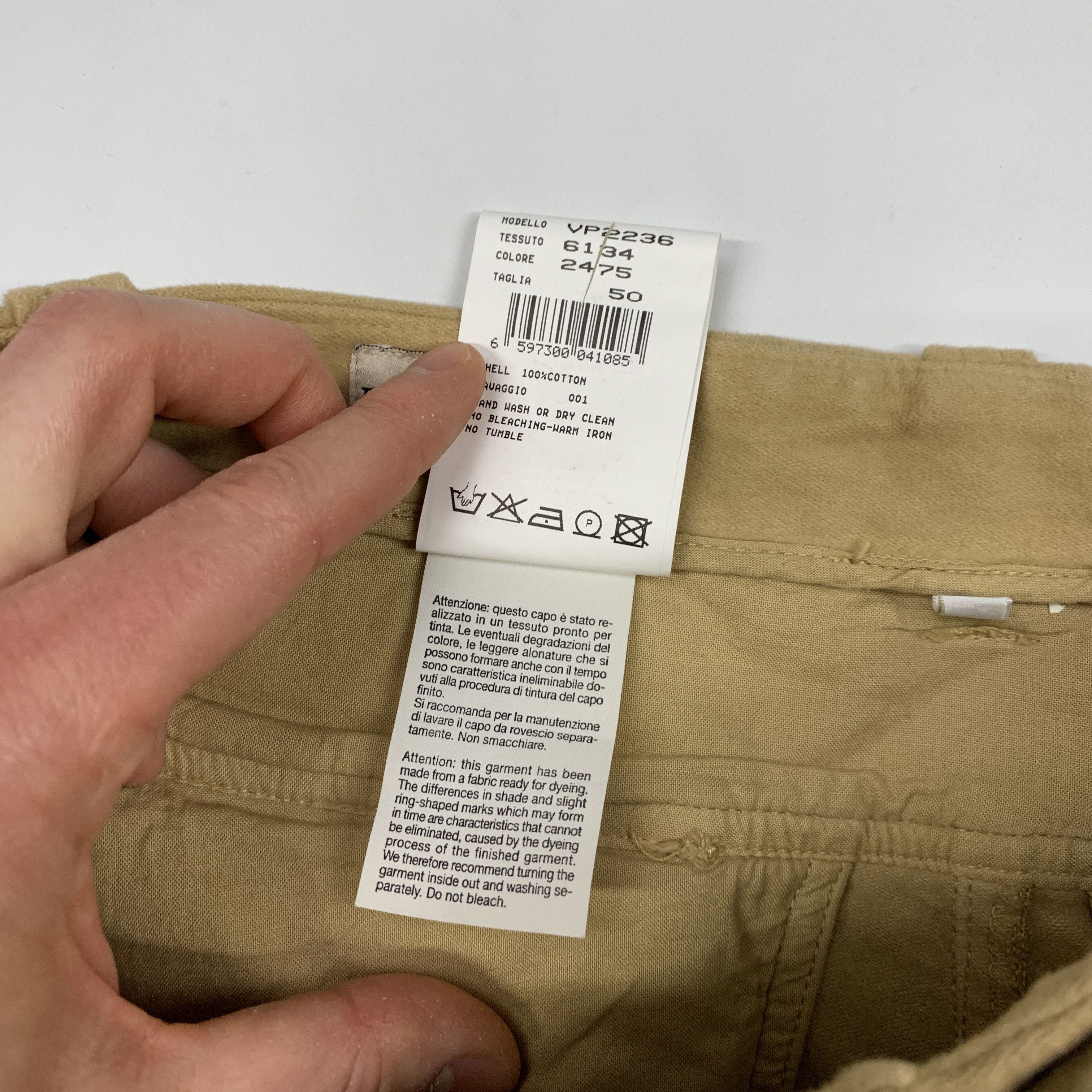 Armani × Emporio Armani × Giorgio Armani 00s Moleskin Cotton Cargo Pants Size US 35 - 9 Thumbnail