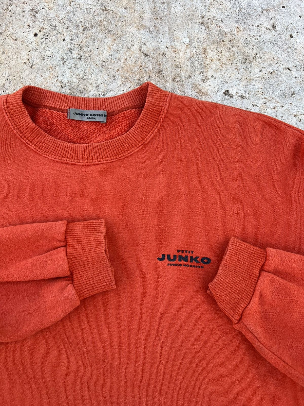 Japanese Brand Junko Koshino Orange Crewneck Size US L / EU 52-54 / 3 - 5 Thumbnail