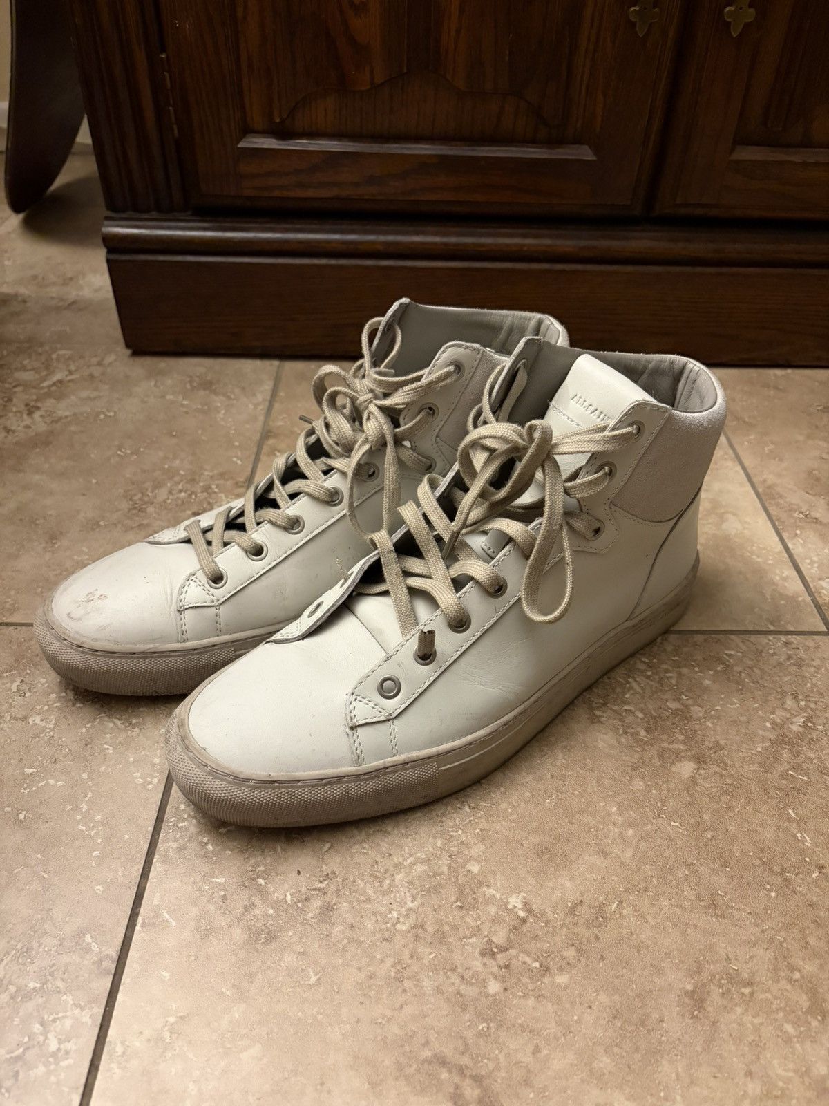 Allsaints ALLSAINTS HIGH TOP LEATHER SNEAKER Size US 9.5 / EU 42-43 - 4 Thumbnail