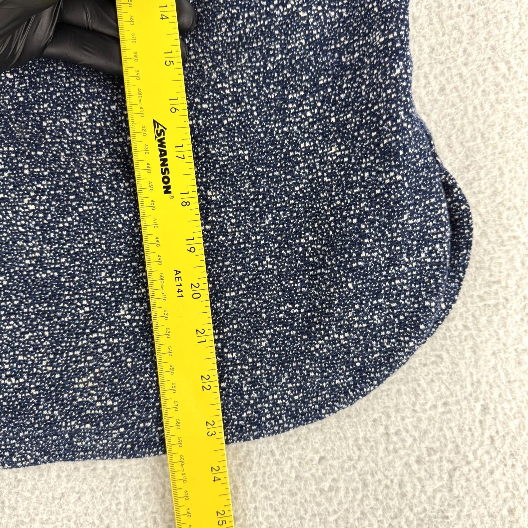 Akris Akris Punto Sweatshirt Womens Medium Navy Speckled Knit Back Cut Out 3/4 Sleeve Size M / US 6-8 / IT 42-44 - 7 Thumbnail