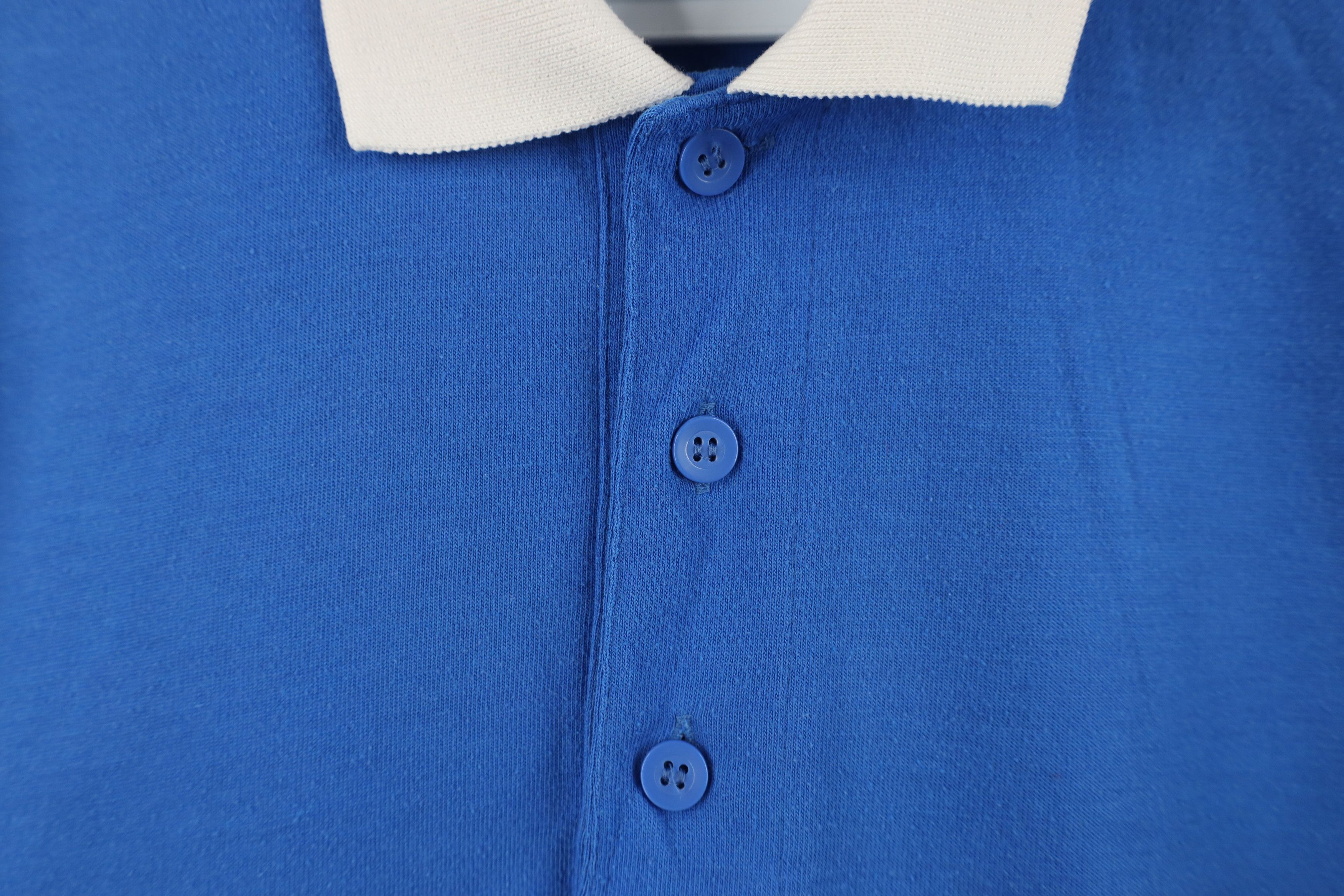 Puma Vintage 80s 90s Puma Sports Collared Rugby Polo Shirt Blue Size US M / EU 48-50 / 2 - 6 Thumbnail