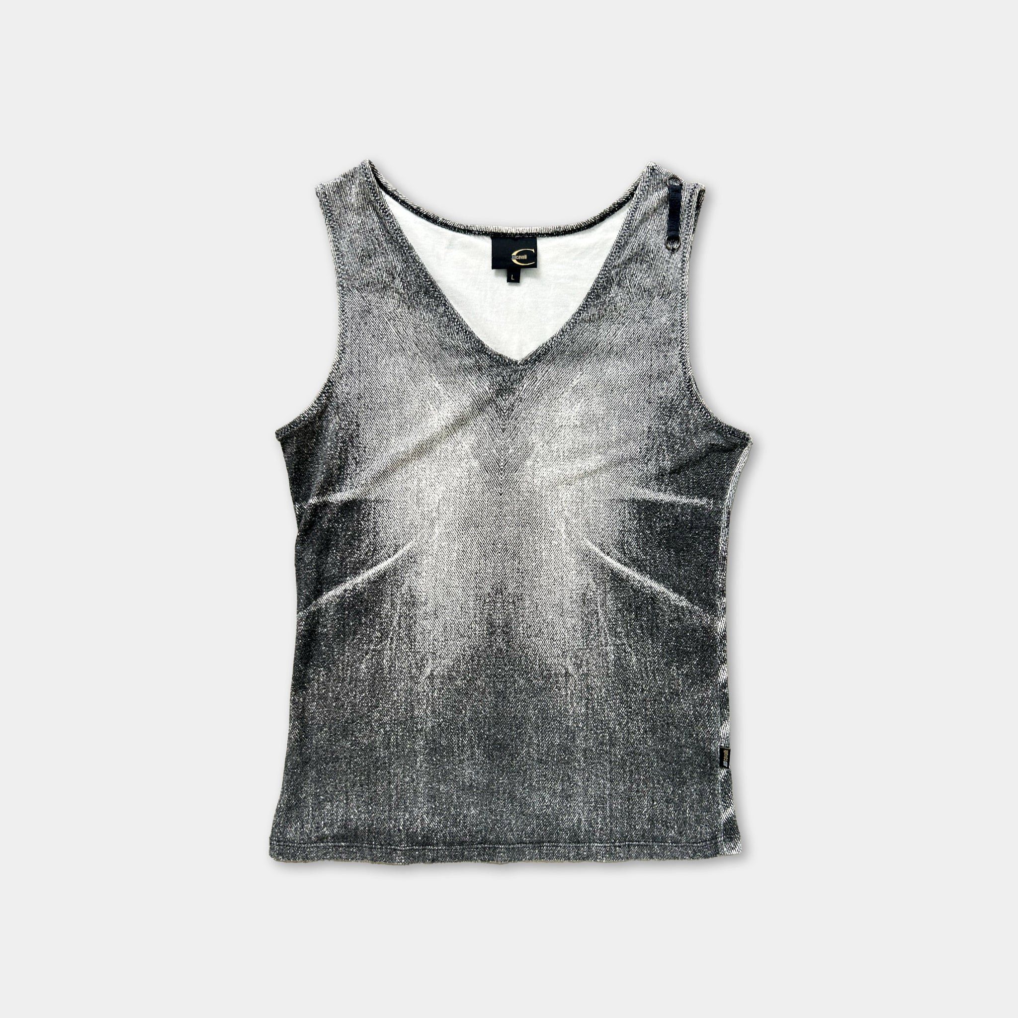 Just Cavalli 2000's Denim Effect Tee