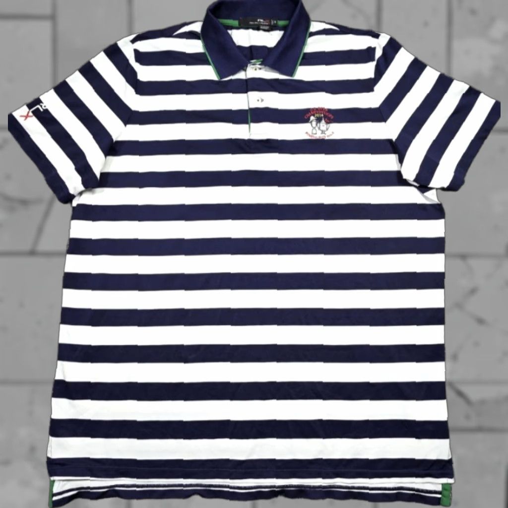 Ralph Lauren Ralph Lauren RLX Polo Golf Shirt Mens XL Blue White Stripe RLX Pinehurst US Open Patch Size US XL / EU 56 / 4 - 1 Thumbnail