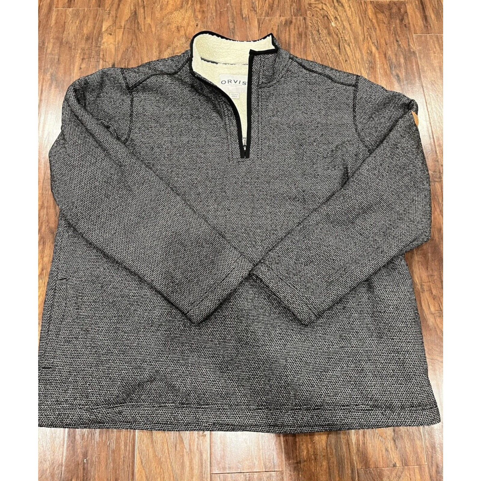 Orvis Orvis Men's Size 2XL Pullover Sweater Sherpa Lined Gray Size US XXL / EU 58 / 5 - 1 Thumbnail