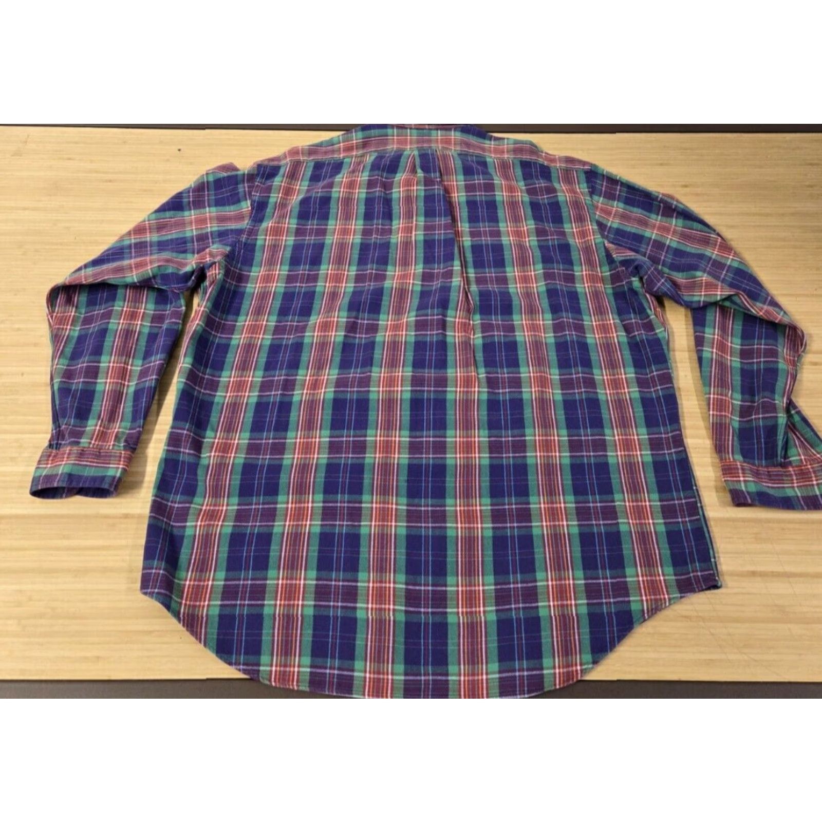 Polo Ralph Lauren Polo Ralph Lauren Shirt Men XL Purple Long Sleeve Plaid Button-Down Collar Knit Cotton Embroidered Logo Classic Size US XL / EU 56 / 4 - 7 Thumbnail