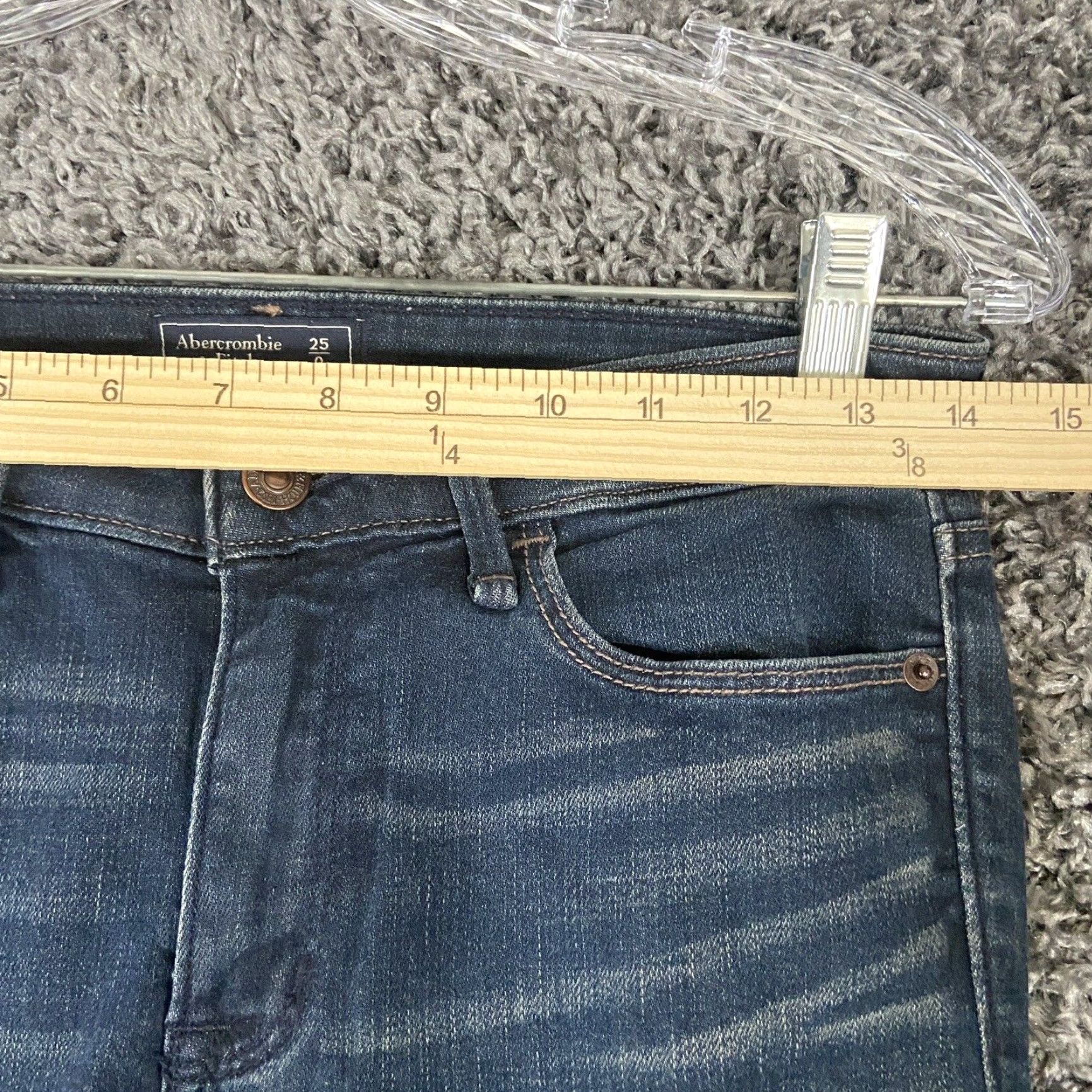 Abercrombie & Fitch Abercrombie & Fitch Harper Super Skinny Women’s 25/0s Blue Jeans Size 25" / US 0 / IT 36 - 7 Thumbnail