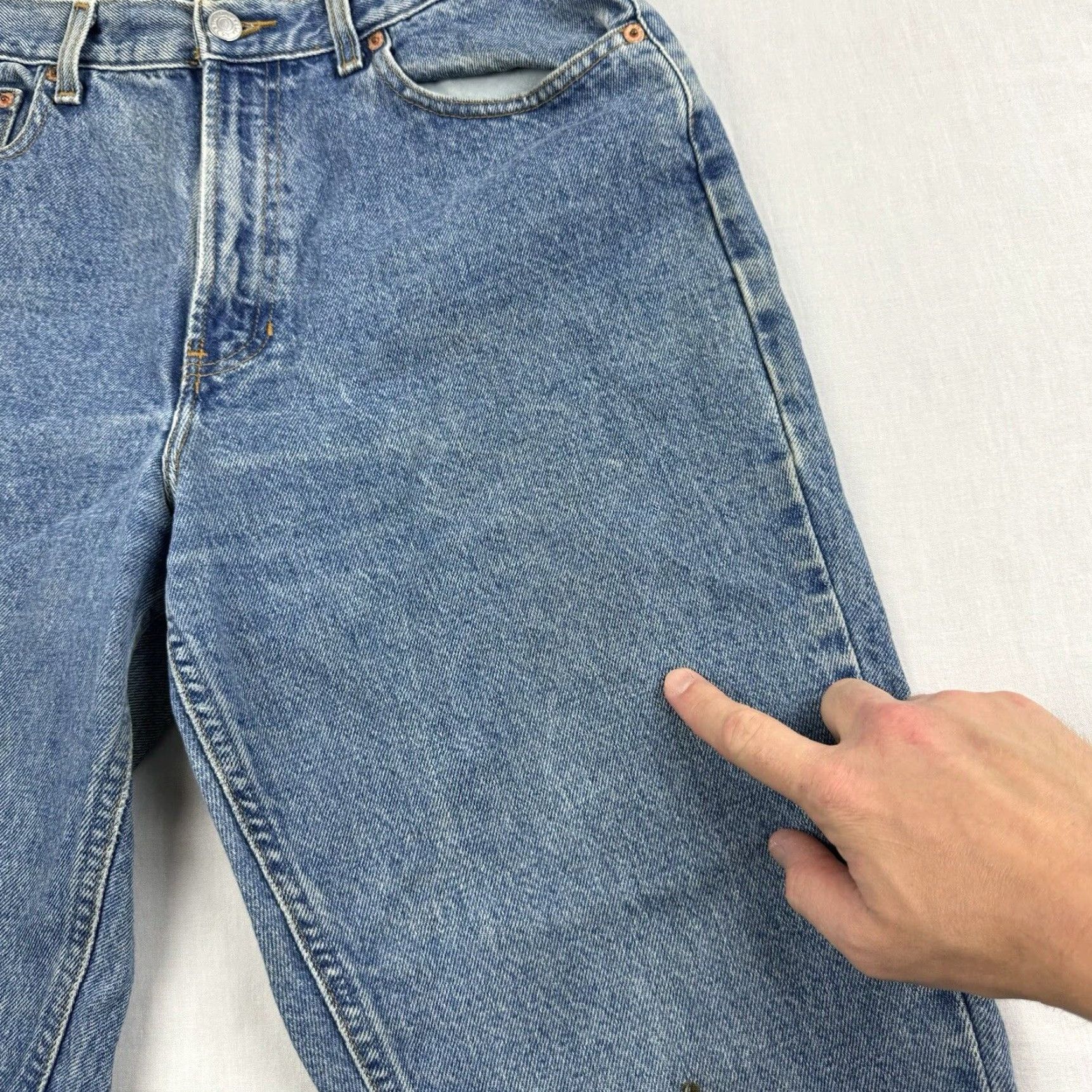 Gap VINTAGE Gap Jeans Womens Size 12 Ankle Fit High Waist Blue Classic Style 90s Casual Cold Weather Size 34" / US 12 / IT 48 - 3 Thumbnail