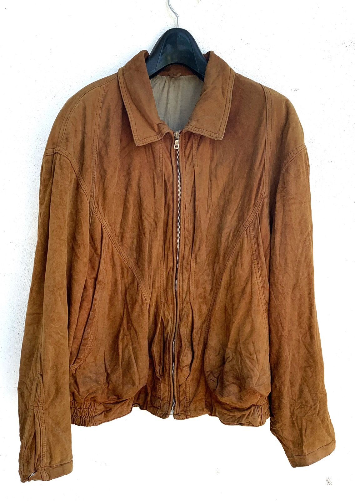 Hugo Boss Vintage Leather Suede Bombers Jacket By Hugo Boss Size US L / EU 52-54 / 3 - 2 Thumbnail