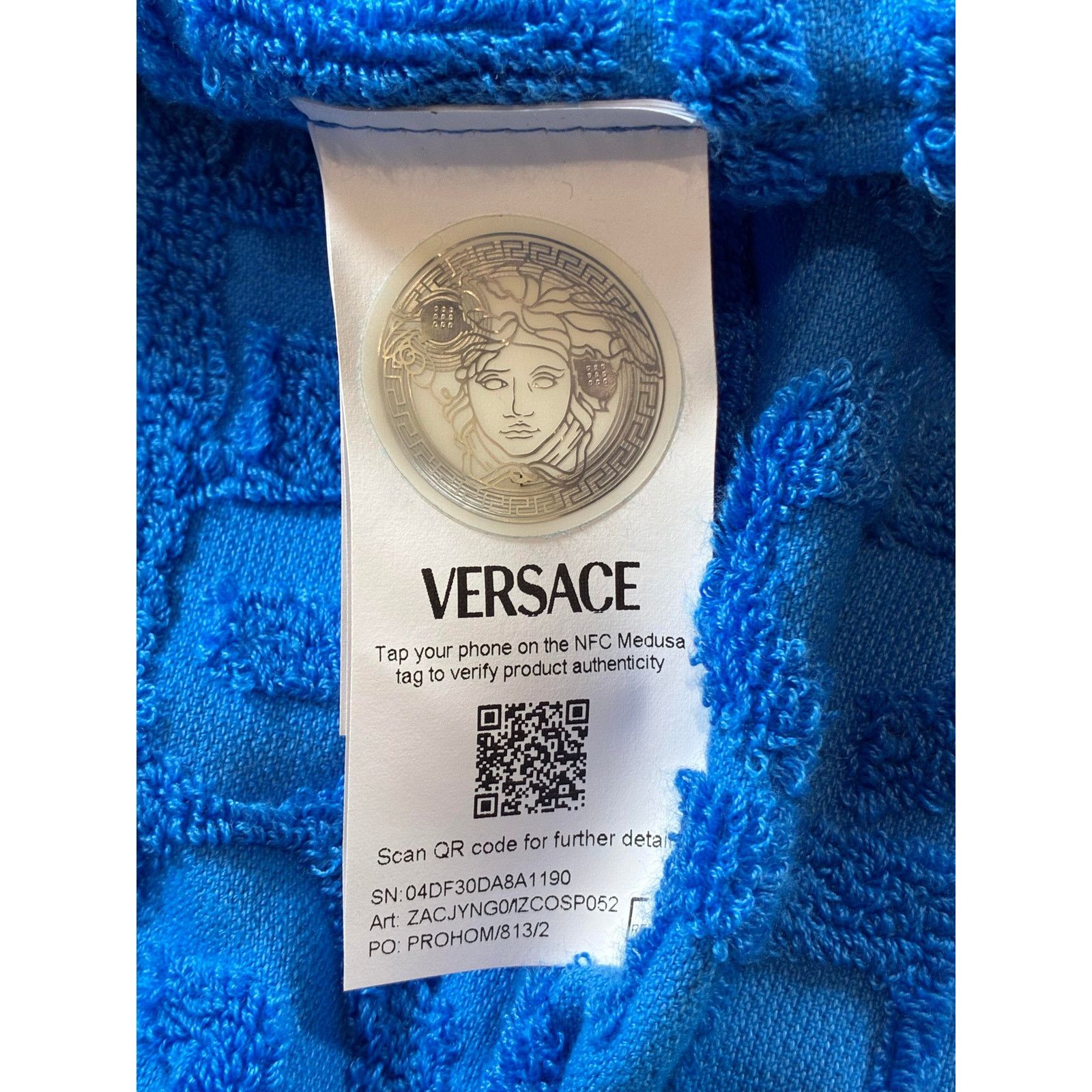Versace Versace Monogram Blue Robe Size ONE SIZE - 4 Thumbnail